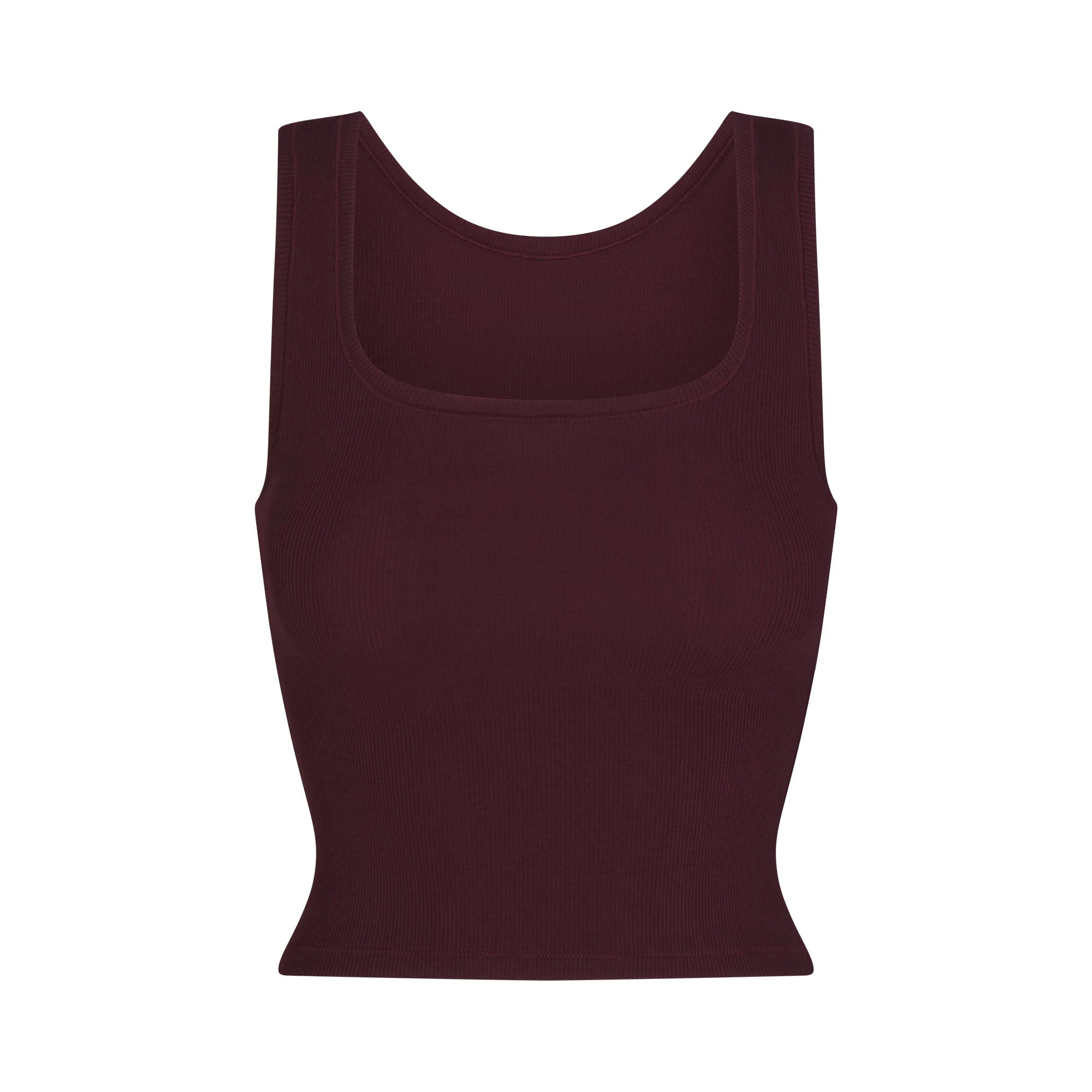 COTTON RIB TANK | CURRANT FLAT ON A WHITE BACKGROUND | FLT