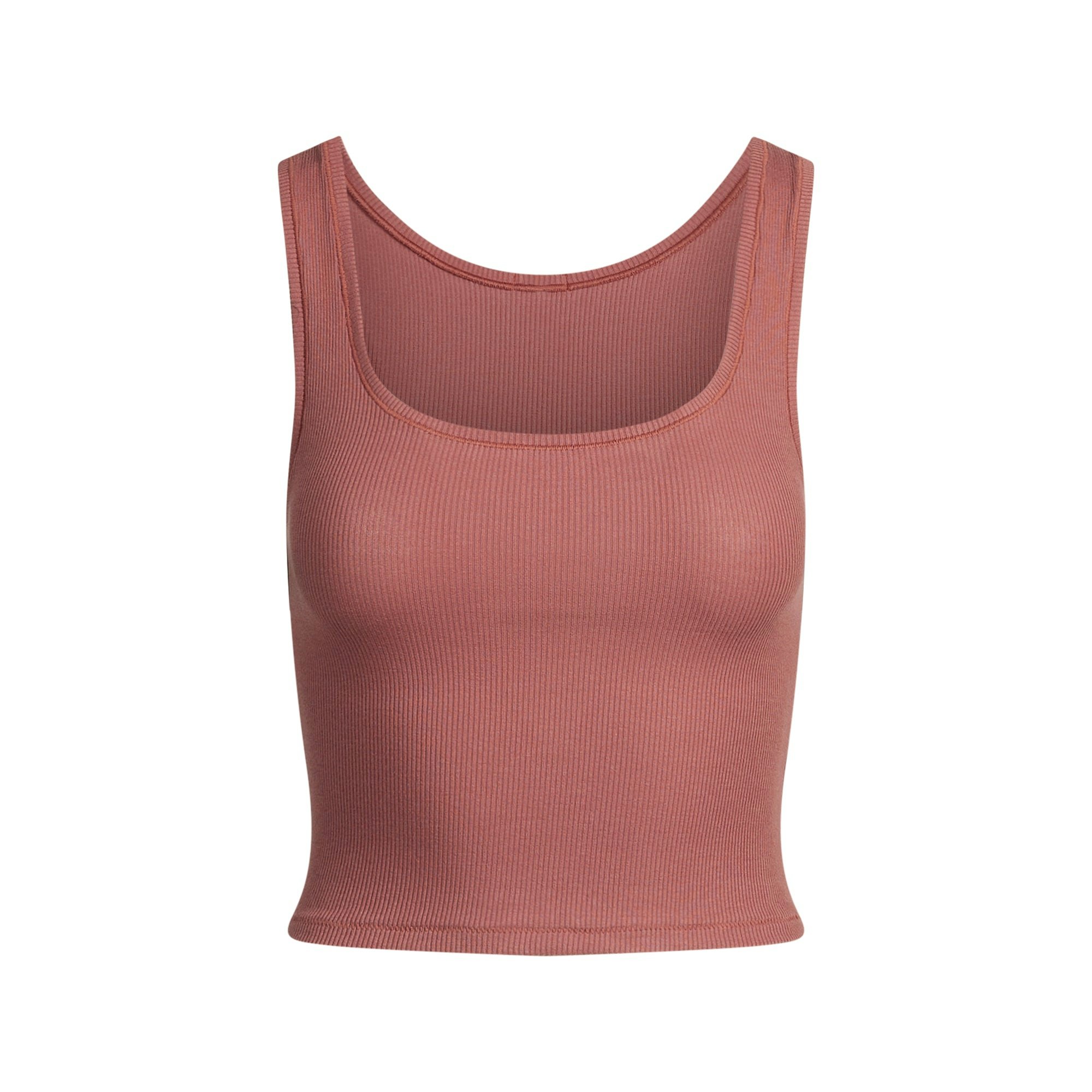 COTTON RIB TANK | REDWOOD FLAT ON A WHITE BACKGROUND | FLT