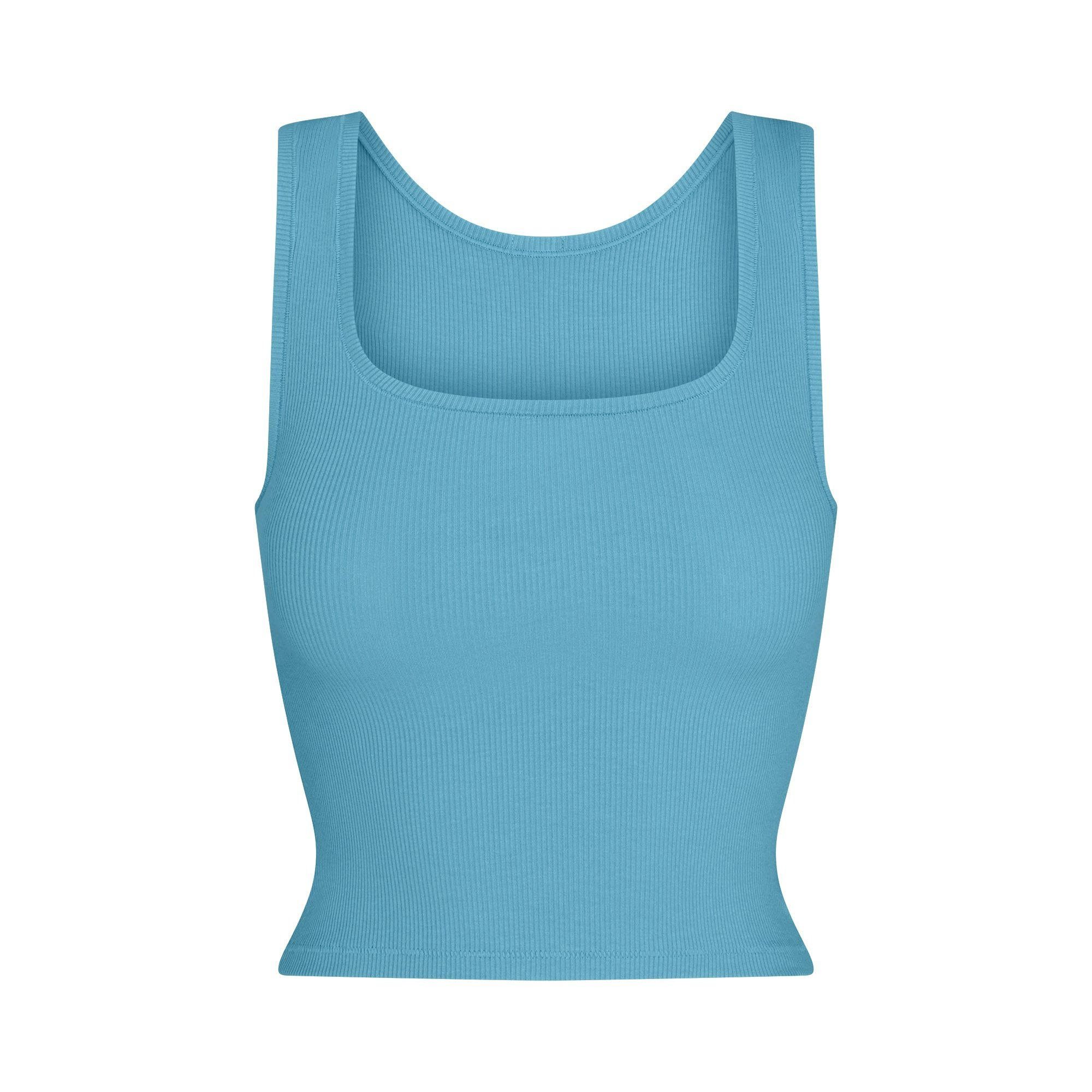 COTTON RIB TANK | WATER LAYS FLAT ON A WHITE BACKGROUND | FLT