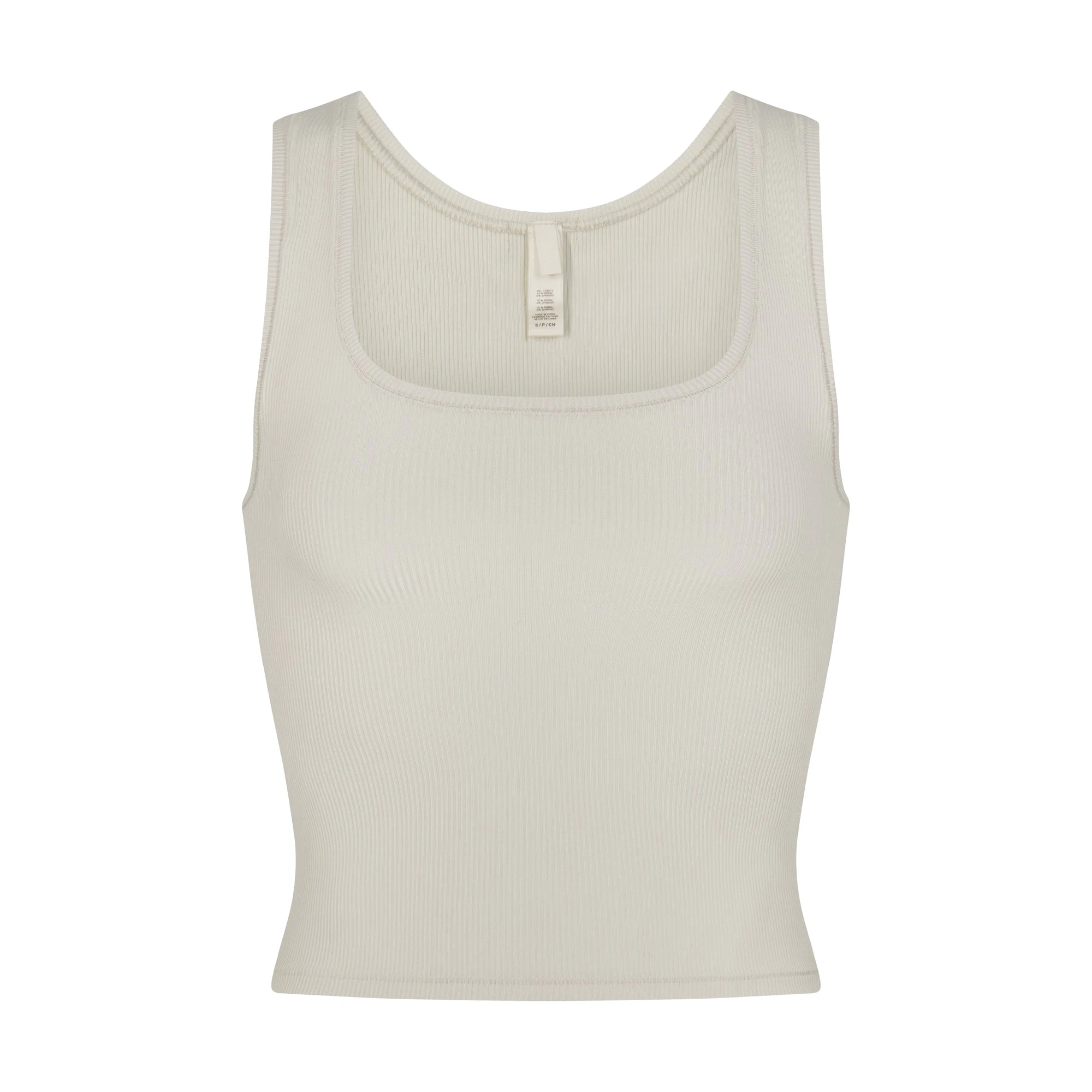 SOFT LOUNGE TANK LAYS FLAT ON A WHITE BACKGROUND