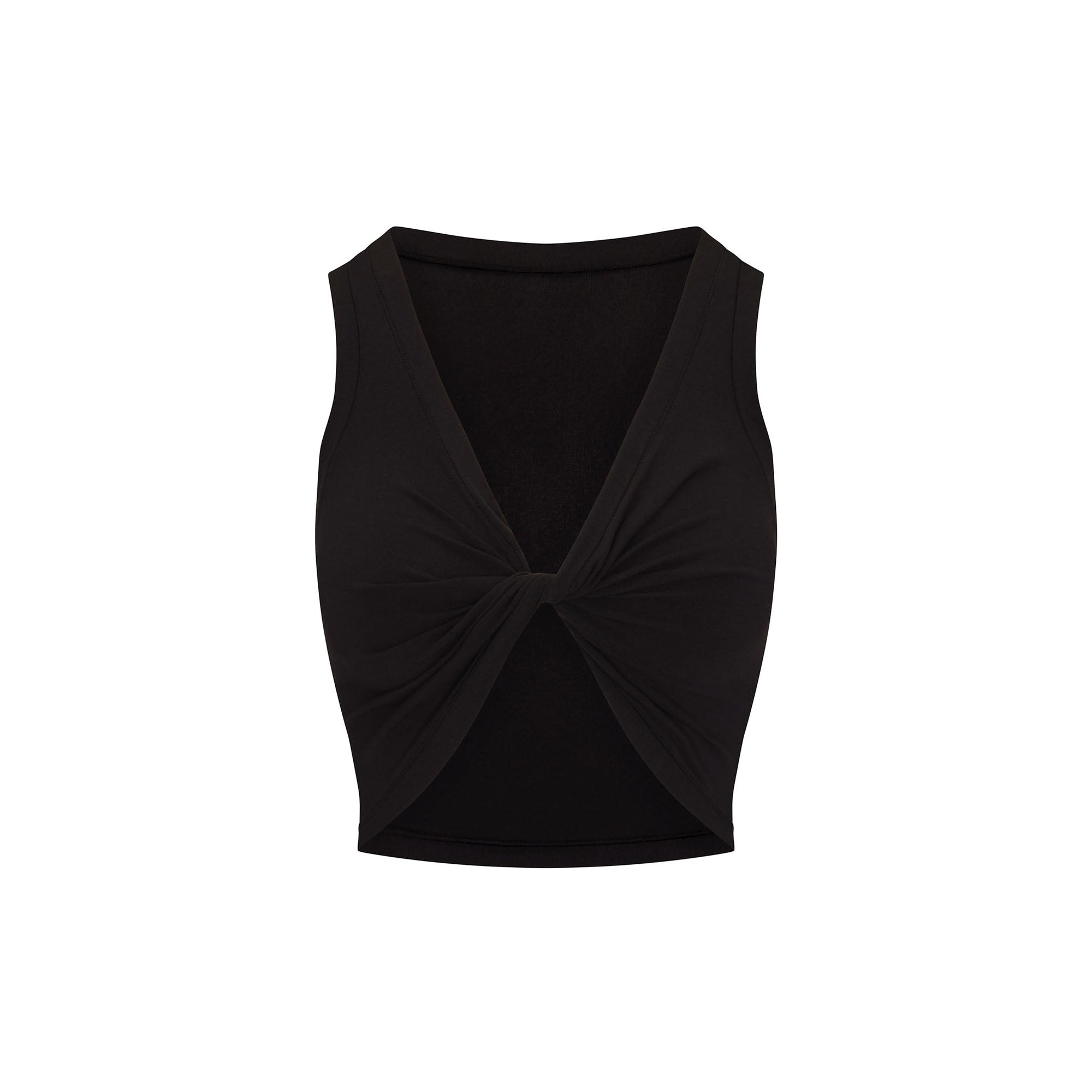 COTTON TWIST CROPPED TANK | SOOT