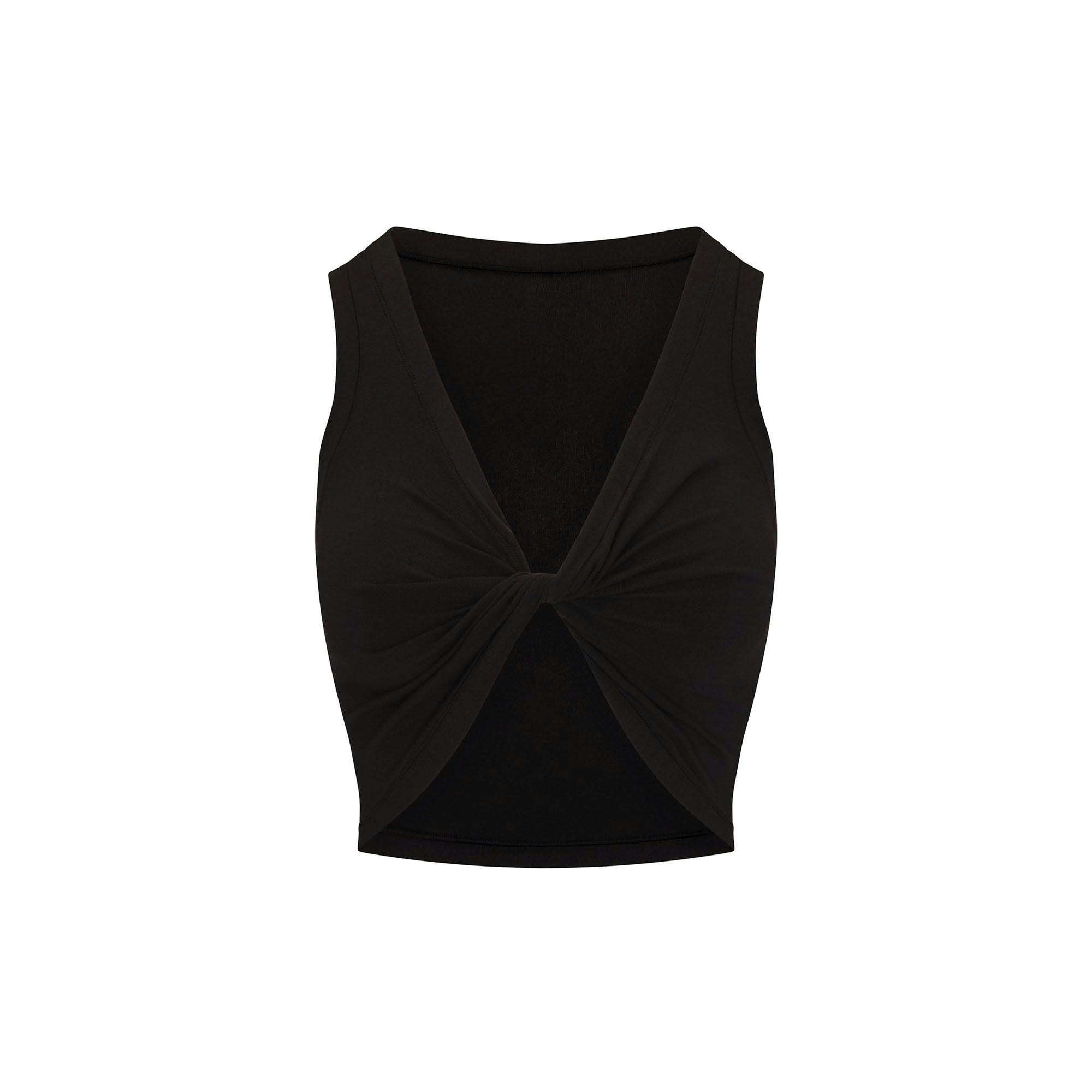 COTTON TWIST TANK | SOOT (TANKS, TOPS)FLAT ON A WHITE BACKGROUND | FLT