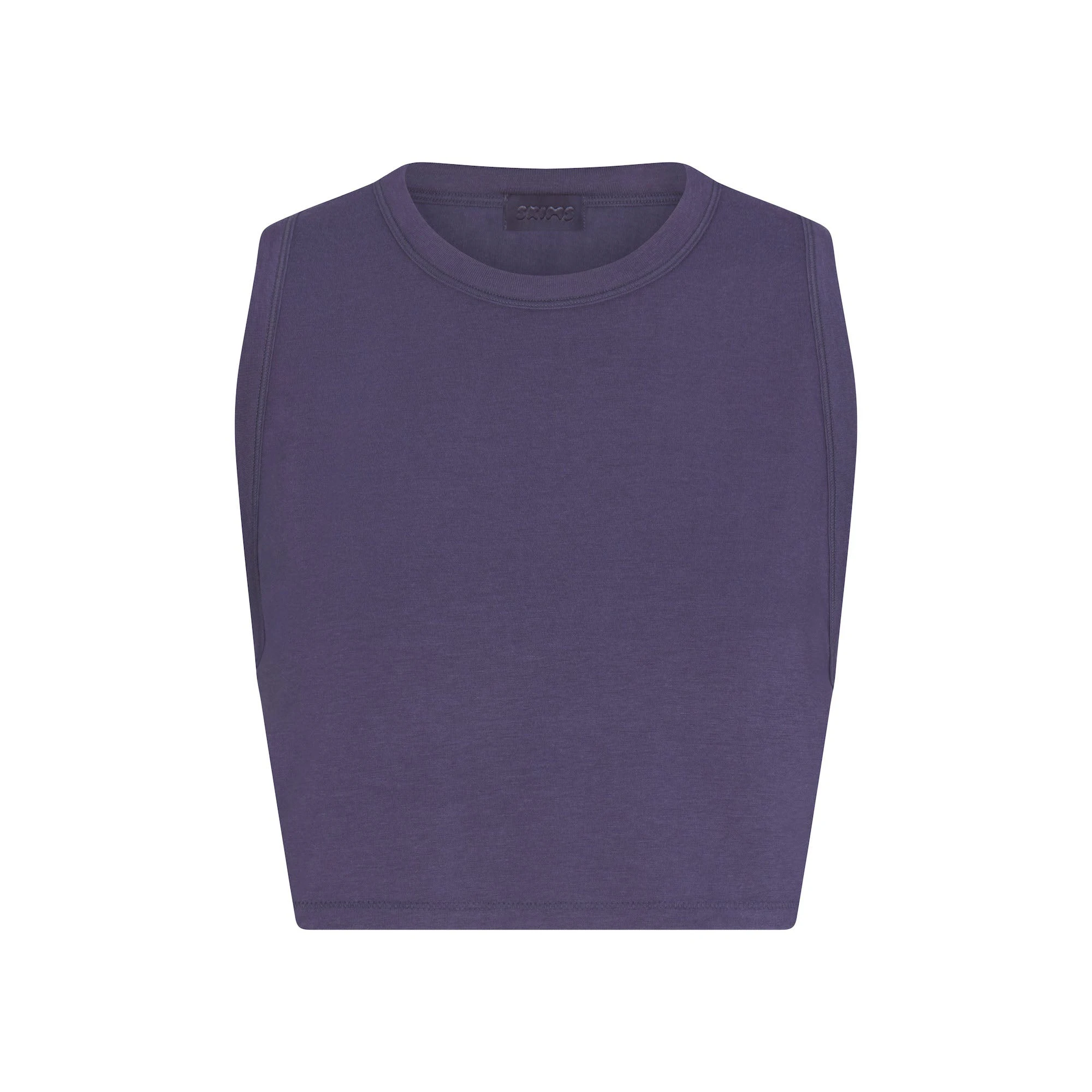 BOYFRIEND CROP TANK | SLEET (CROP TOPS) LAYS FLAT ON A WHITE BACKGROUND | FLT