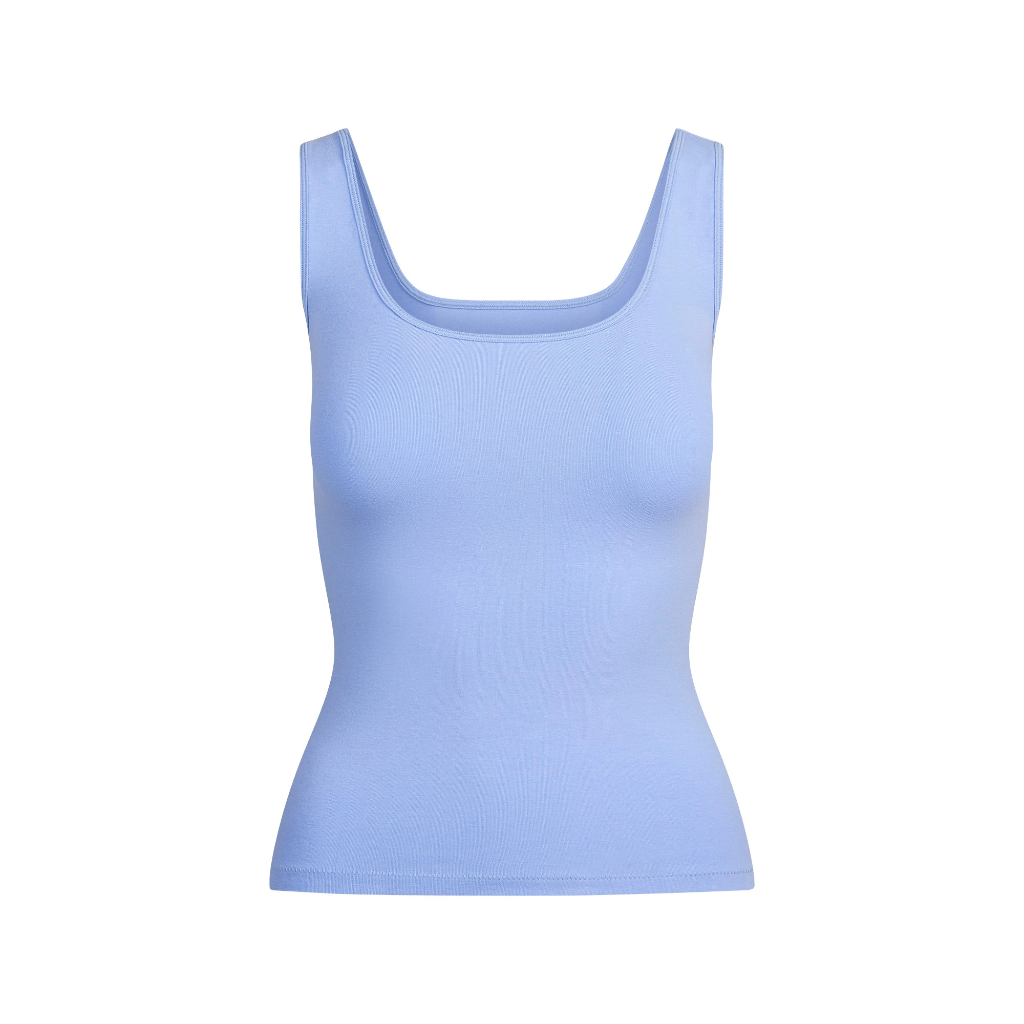 COTTON JERSEY TANK | BLUE VIOLET FLAT ON A WHITE BACKGROUND | FLT