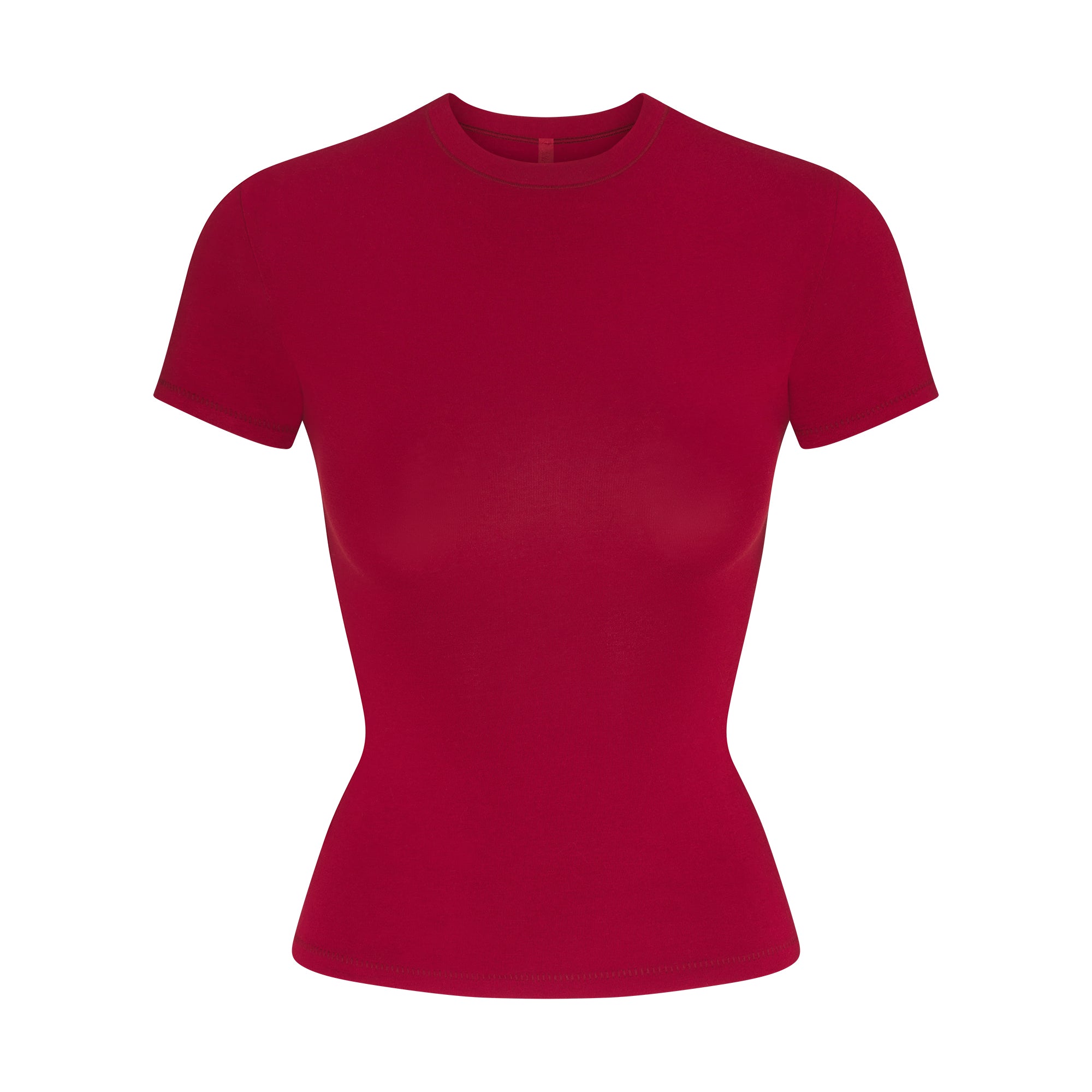 COTTON JERSEY T-SHIRT | BRICK FLAT ON A WHITE BACKGROUND | FLT