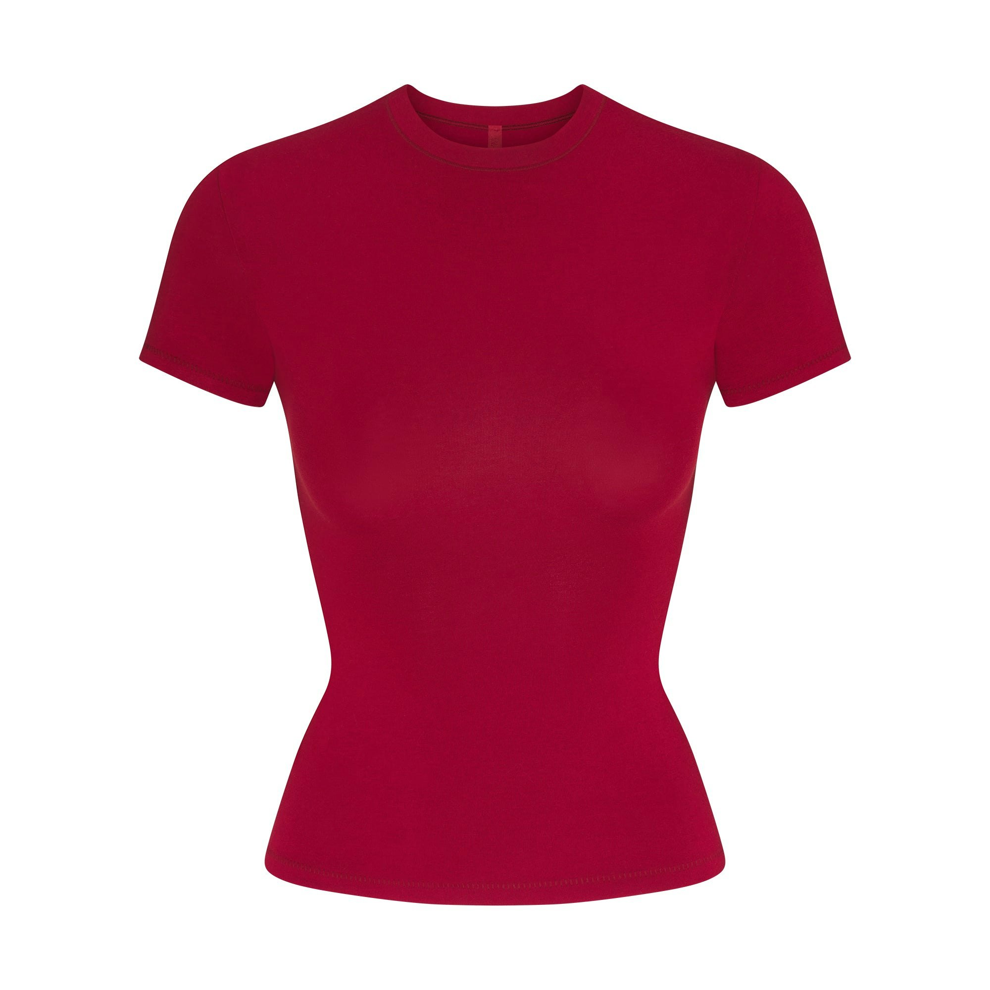 COTTON JERSEY T-SHIRT | BRICK FLAT ON A WHITE BACKGROUND | FLT