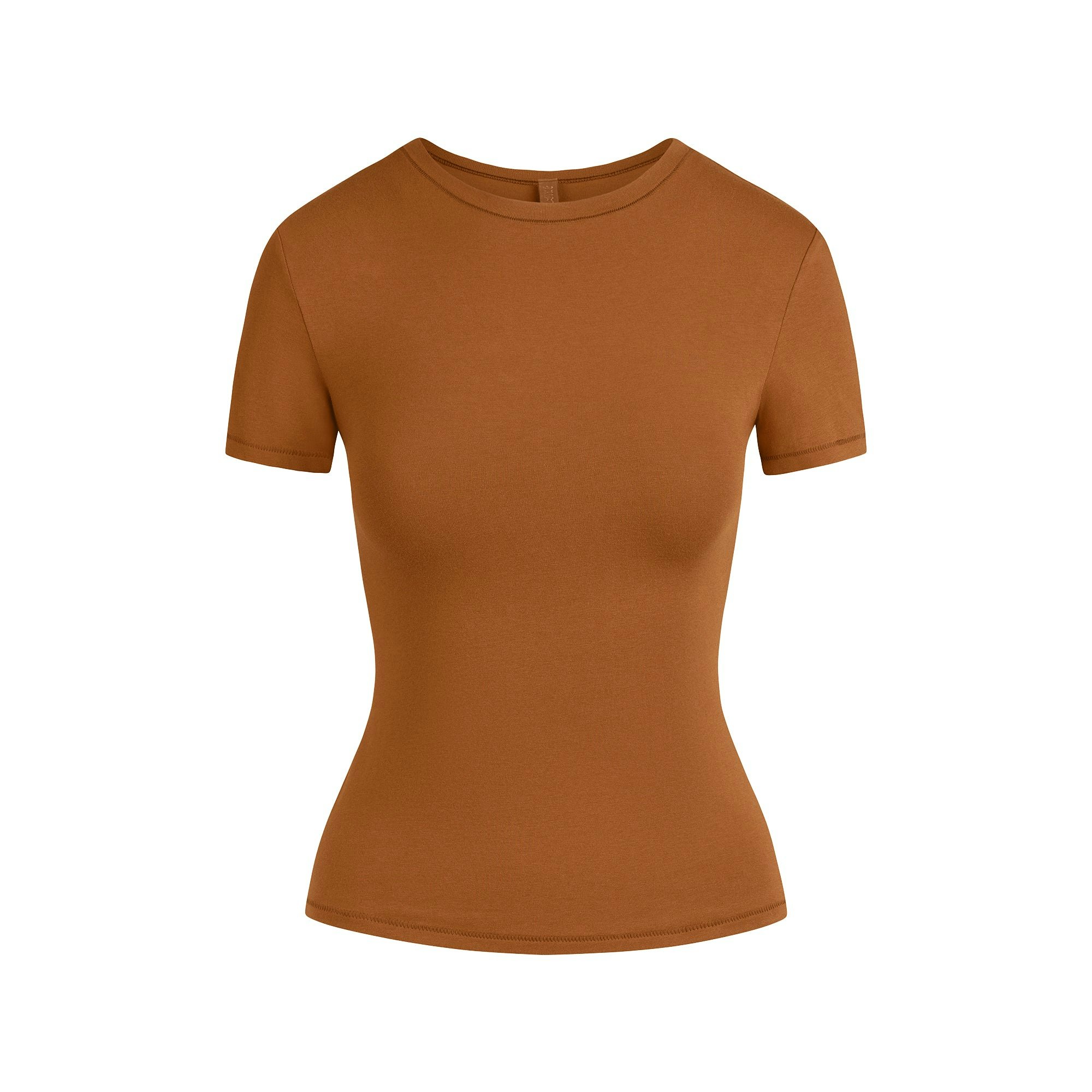 COTTON JERSEY T-SHIRT | CHAI FLAT ON A WHITE BACKGROUND | FLT