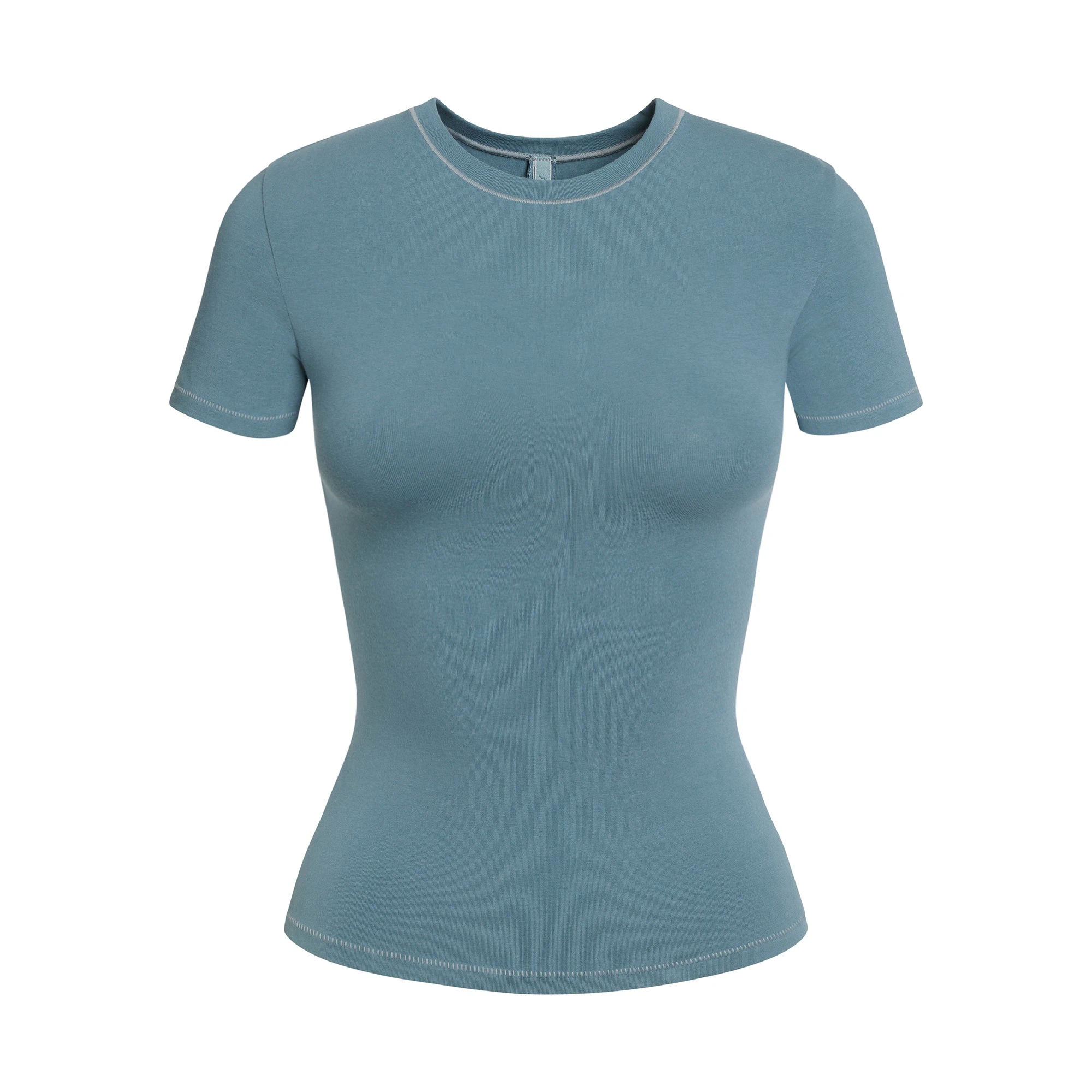COTTON JERSEY T-SHIRT | KYANITE FLAT ON A WHITE BACKGROUND | FLT