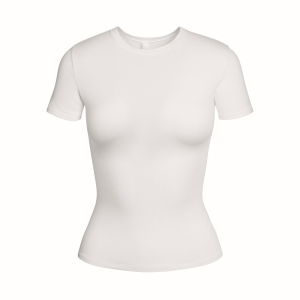 COTTON JERSEY T-SHIRT | MARBLE FLAT ON A WHITE BACKGROUND | FLT