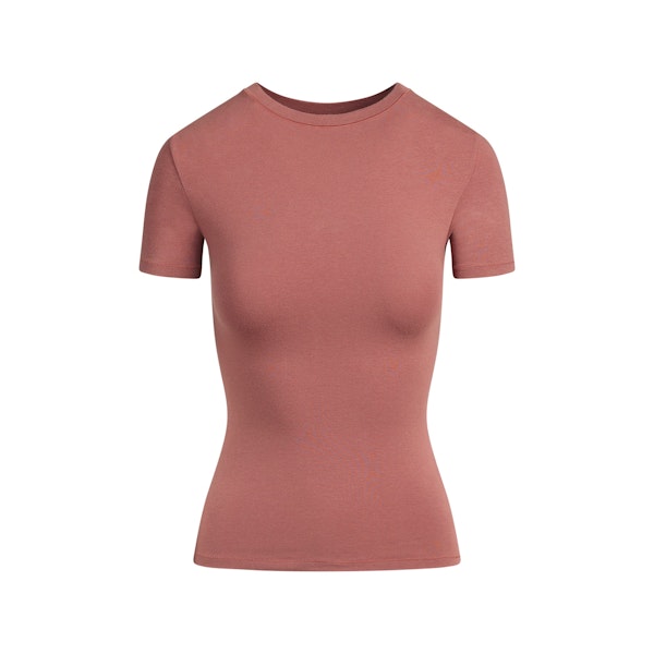 COTTON JERSEY T-SHIRT | REDWOOD FLAT ON A WHITE BACKGROUND | FLT