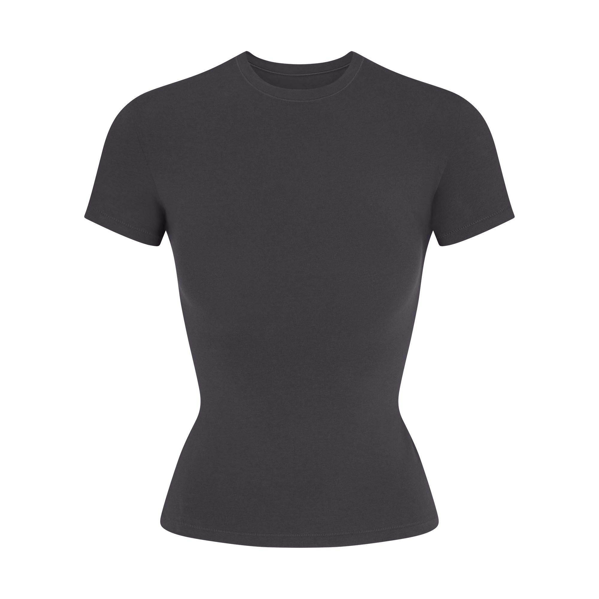 COTTON JERSEY T-SHIRT | SOOT FLAT ON A WHITE BACKGROUND | FLT