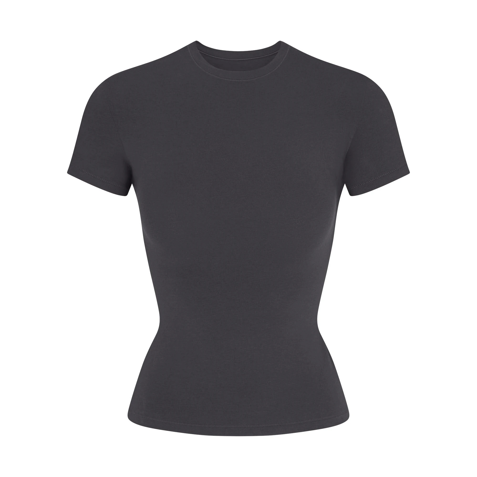 COTTON JERSEY T-SHIRT | SOOT FLAT ON A WHITE BACKGROUND | FLT