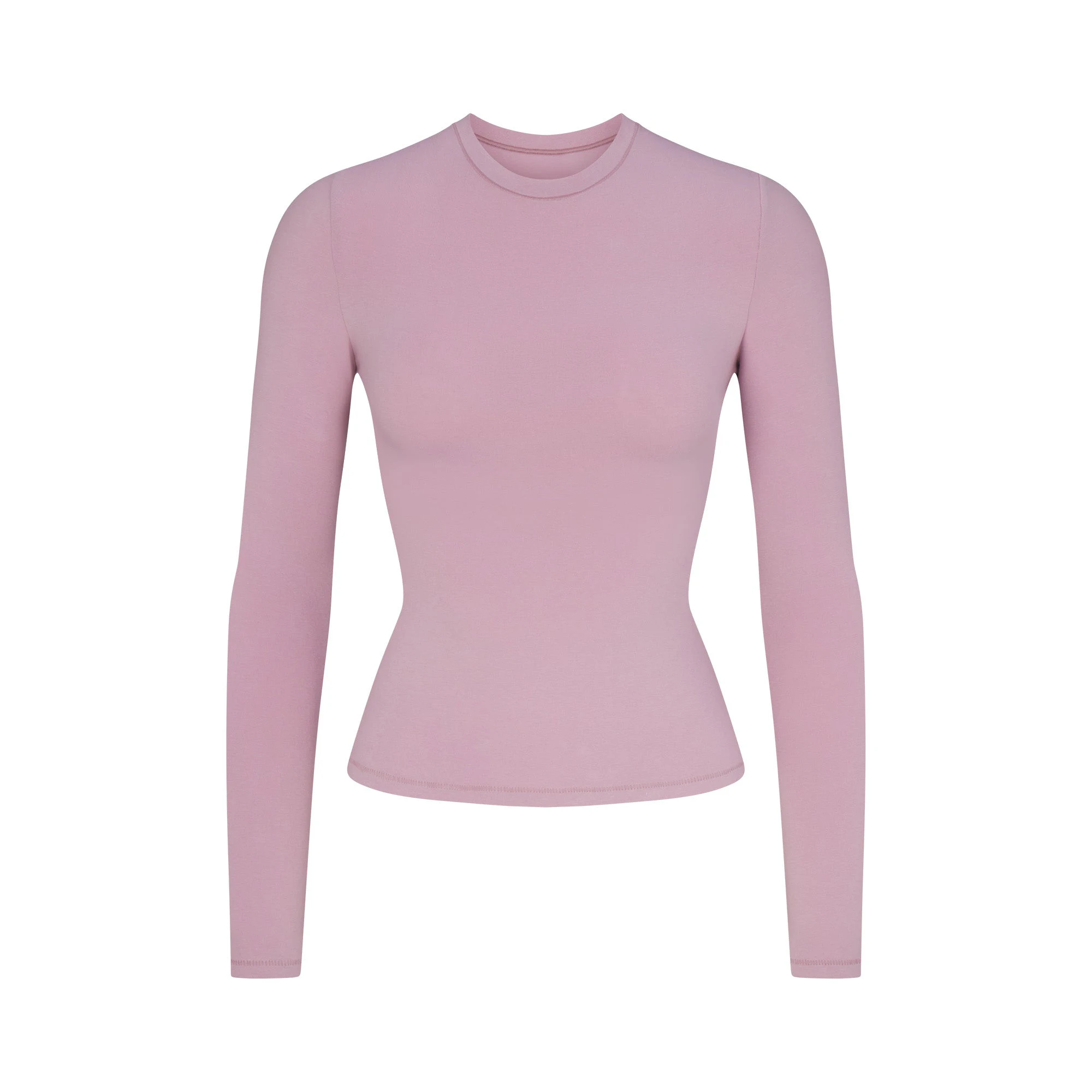 COTTON JERSEY LONG SLEEVE T-SHIRT | DUSK (LONG SLEEVE T-SHIRTS) FLAT ON A WHITE BACKGROUND | FLT