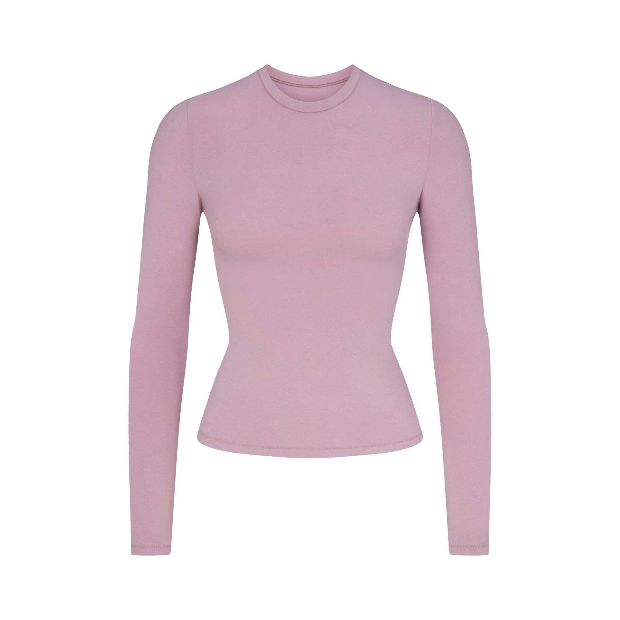 COTTON JERSEY LONG SLEEVE T-SHIRT | DUSK (LONG SLEEVE T-SHIRTS) FLAT ON A WHITE BACKGROUND | FLT