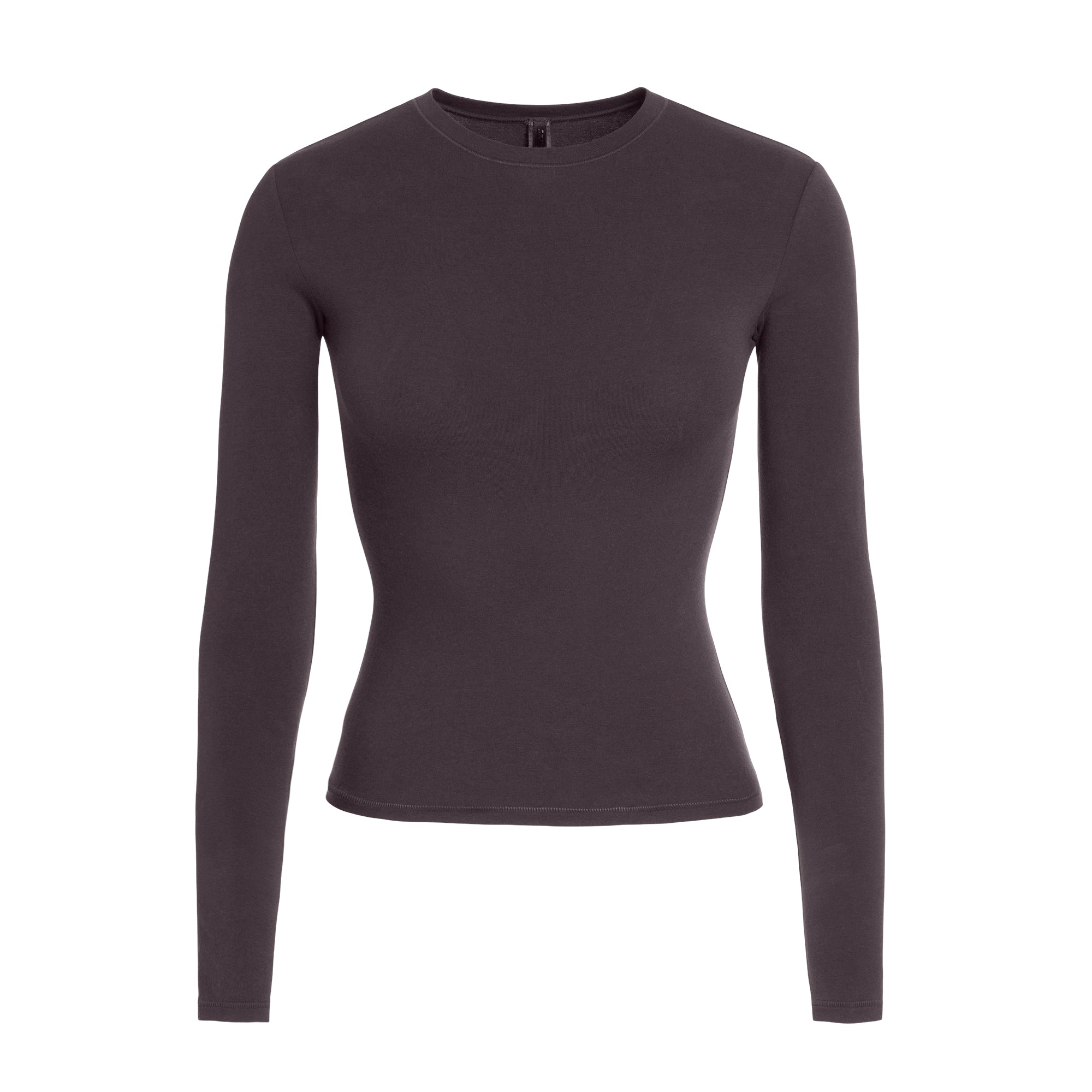 COTTON JERSEY LONG SLEEVE T-SHIRT | IRON FLAT ON A WHITE BACKGROUND | FLT