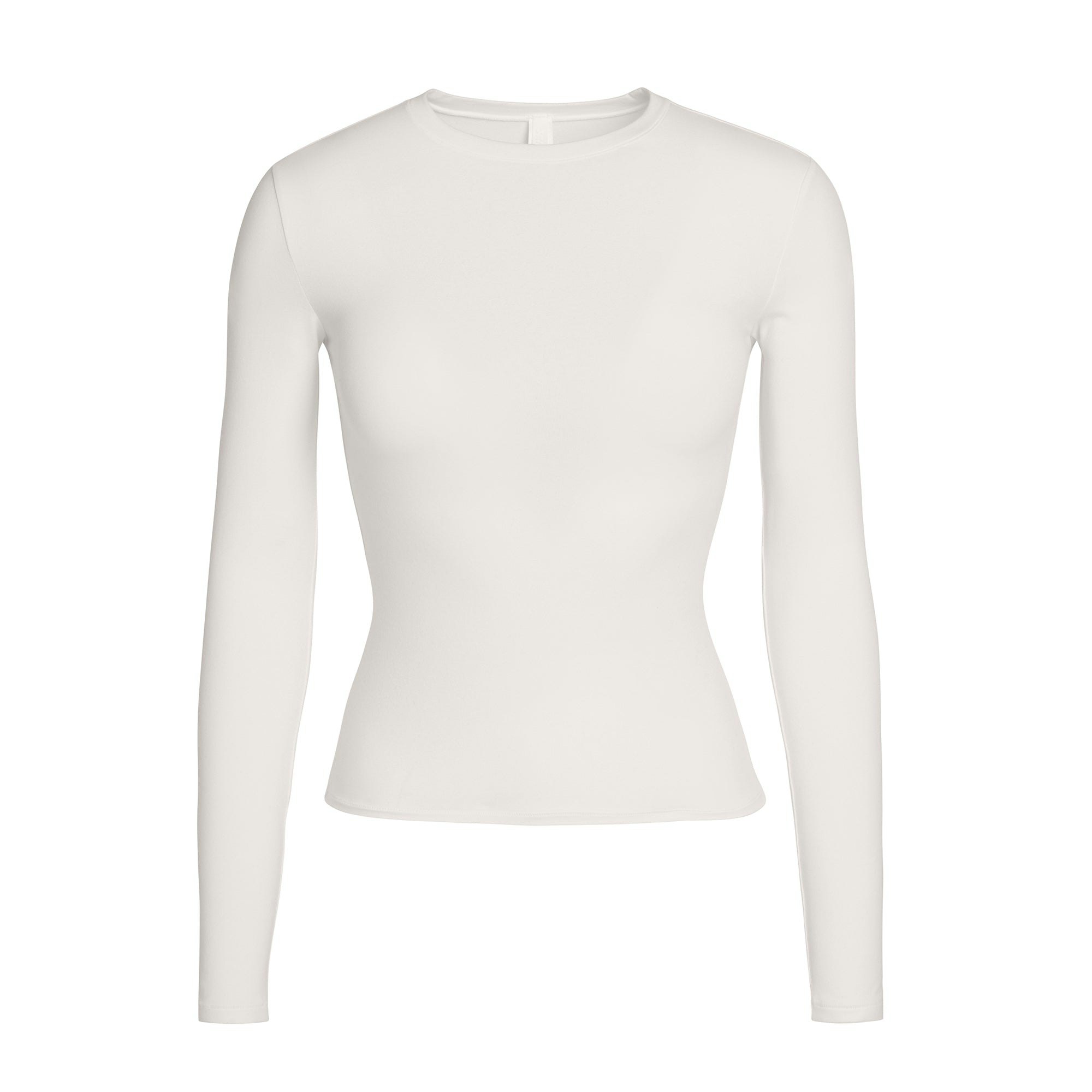 COTTON JERSEY LONG SLEEVE T-SHIRT | MARBLE FLAT ON A WHITE BACKGROUND | FLT