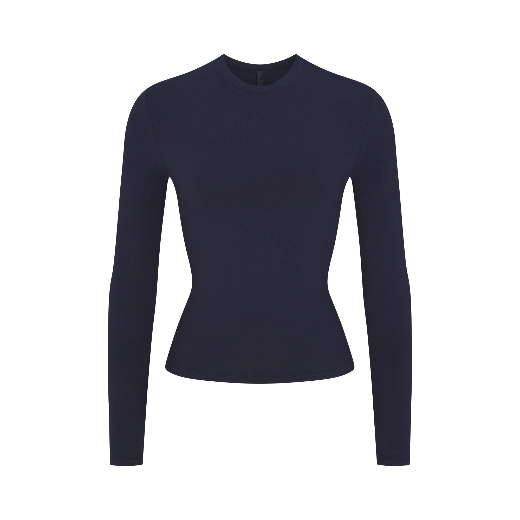 COTTON JERSEY LONG SLEEVE T-SHIRT | NAVY | SKIMS