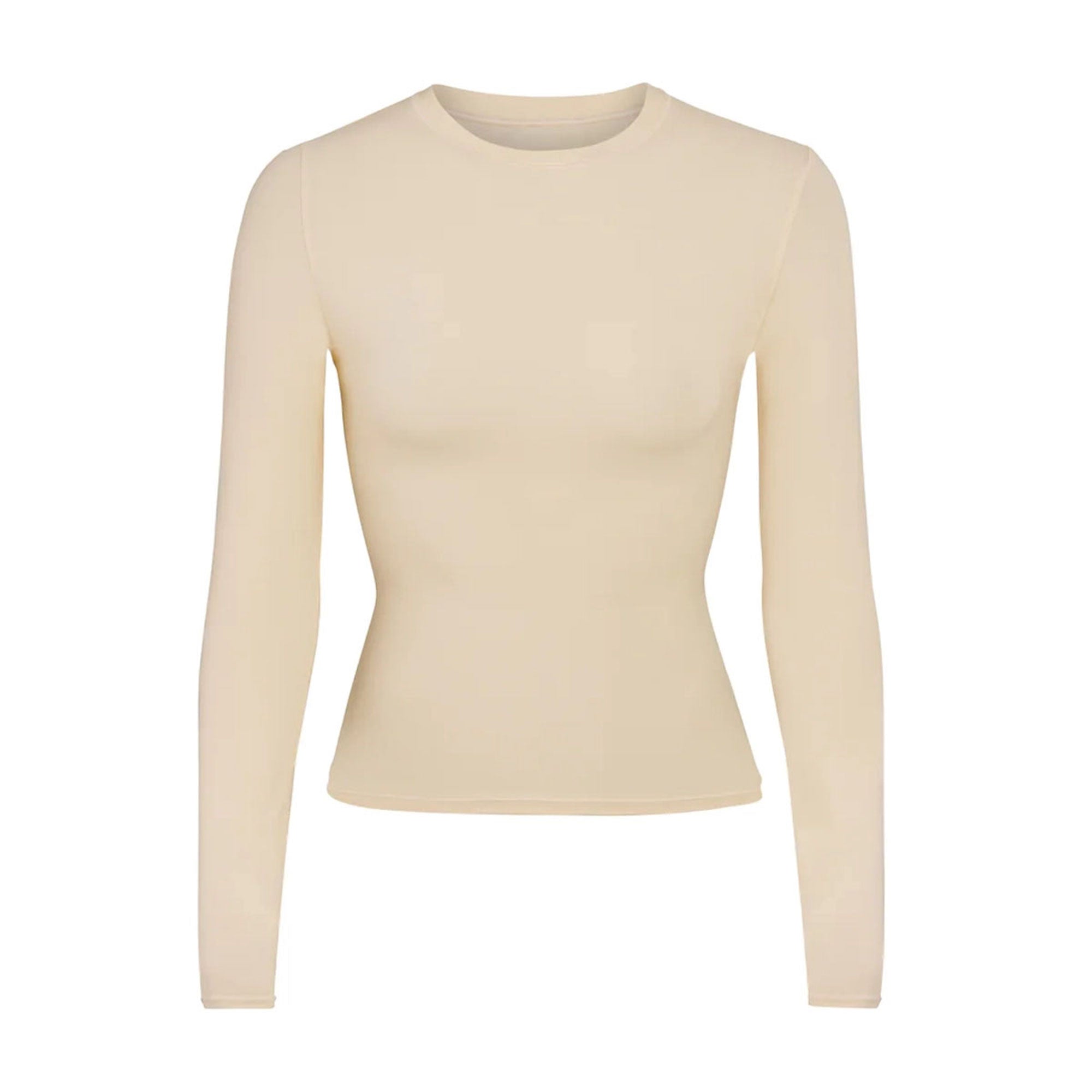 Tシャツ・カットソー BADBLOOD Beyond Soft Scoop Neck Long Sleeve Cream w-tee24-00 Beyond Soft Scoop Neck Long Sleeve - Cream – BADBLOOD TAIWAN