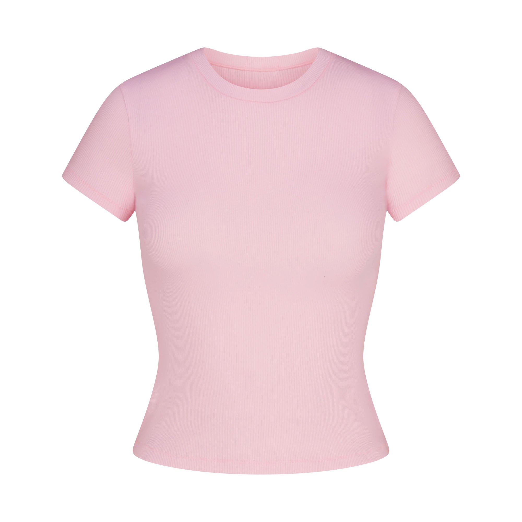 トップス SKIMS COTTON RIB T-SHIRT Cherry Blossom COTTON RIB T-SHIRT | CHERRY BLOSSOM | SKIMS