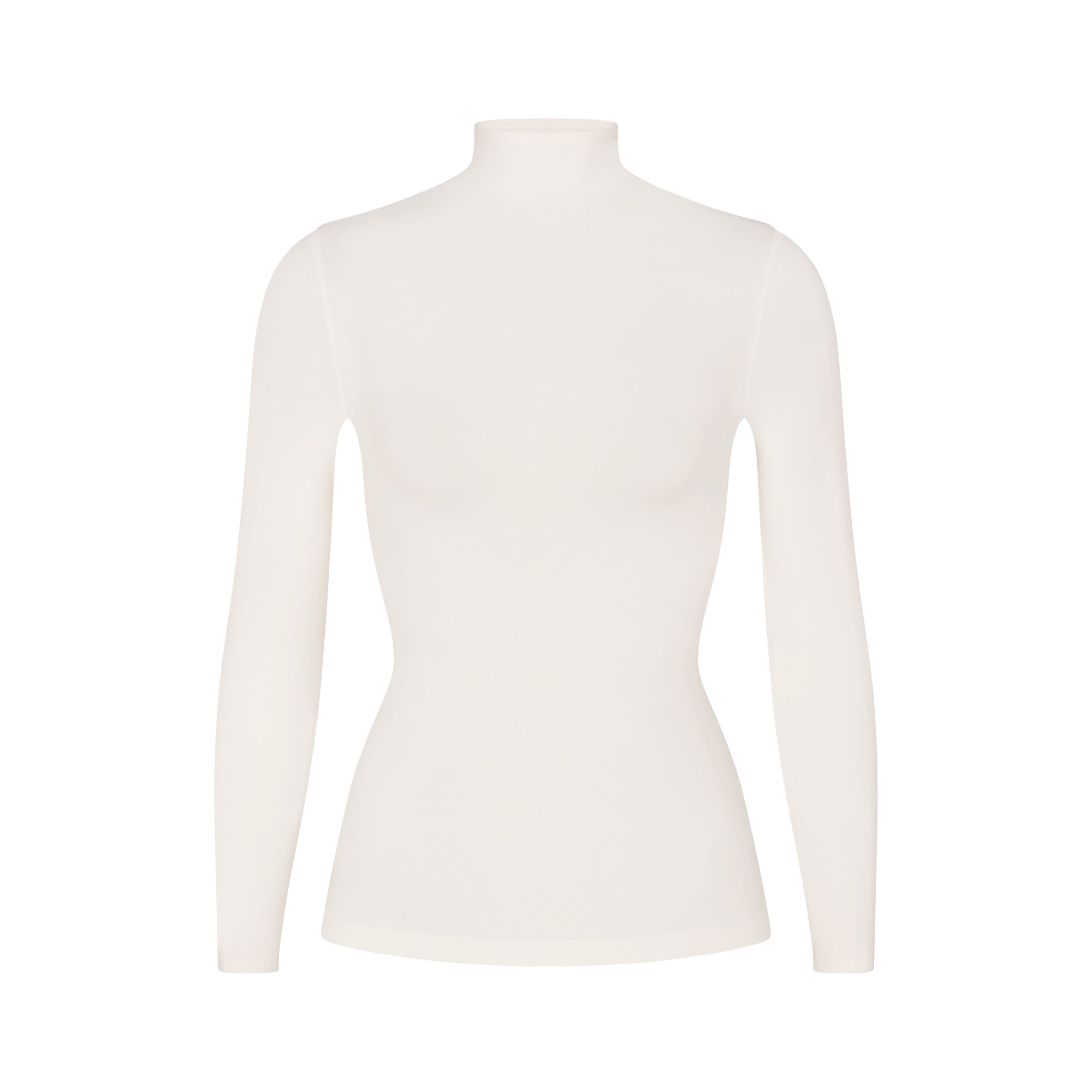 White turtleneck top