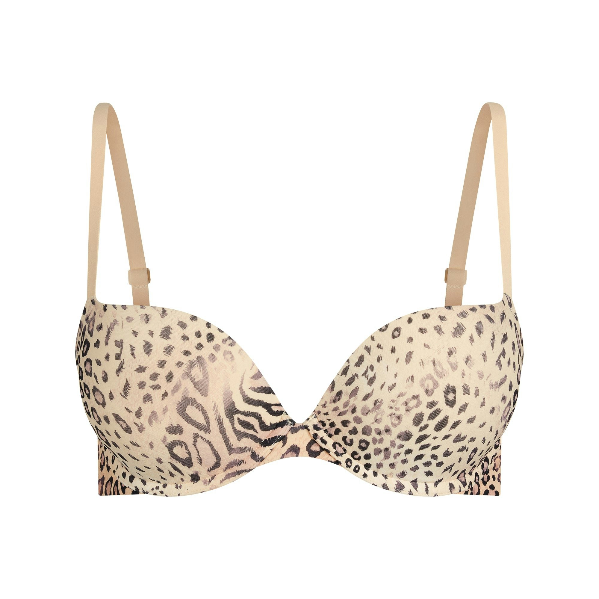 FITS EVERYBODY PUSH-UP BRA | SAND MULTI ANIMAL FLAT ON A WHITE BACKGROUND | FLT