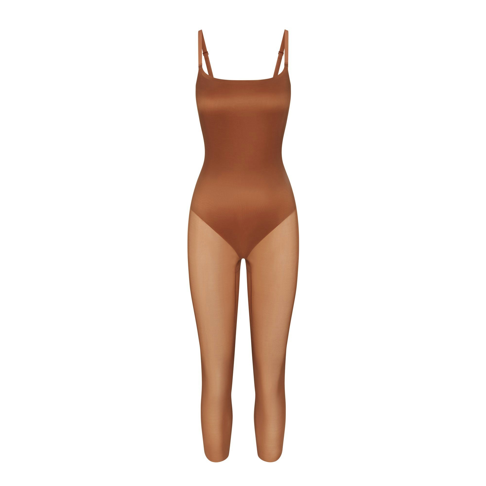 SIMPLY BARE LOW BACK CATSUIT | BRONZE (CATSUITS, BODYSUITS) LAYS FLAT ON A WHITE BACKGROUND | FLT