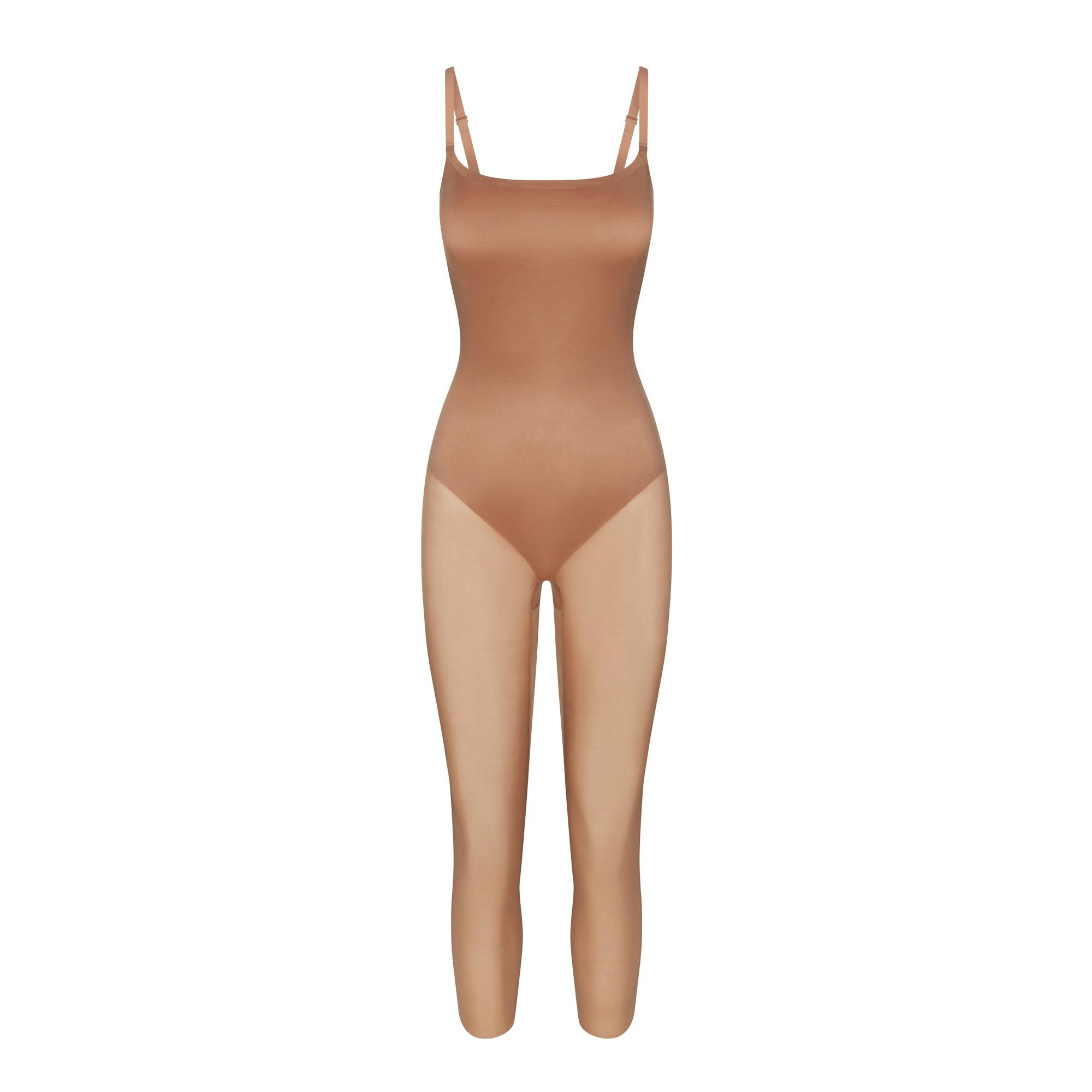 SIMPLY BARE LOW BACK CATSUIT | SIENNA (CATSUITS, BODYSUITS) LAYS FLAT ON A WHITE BACKGROUND | FLT