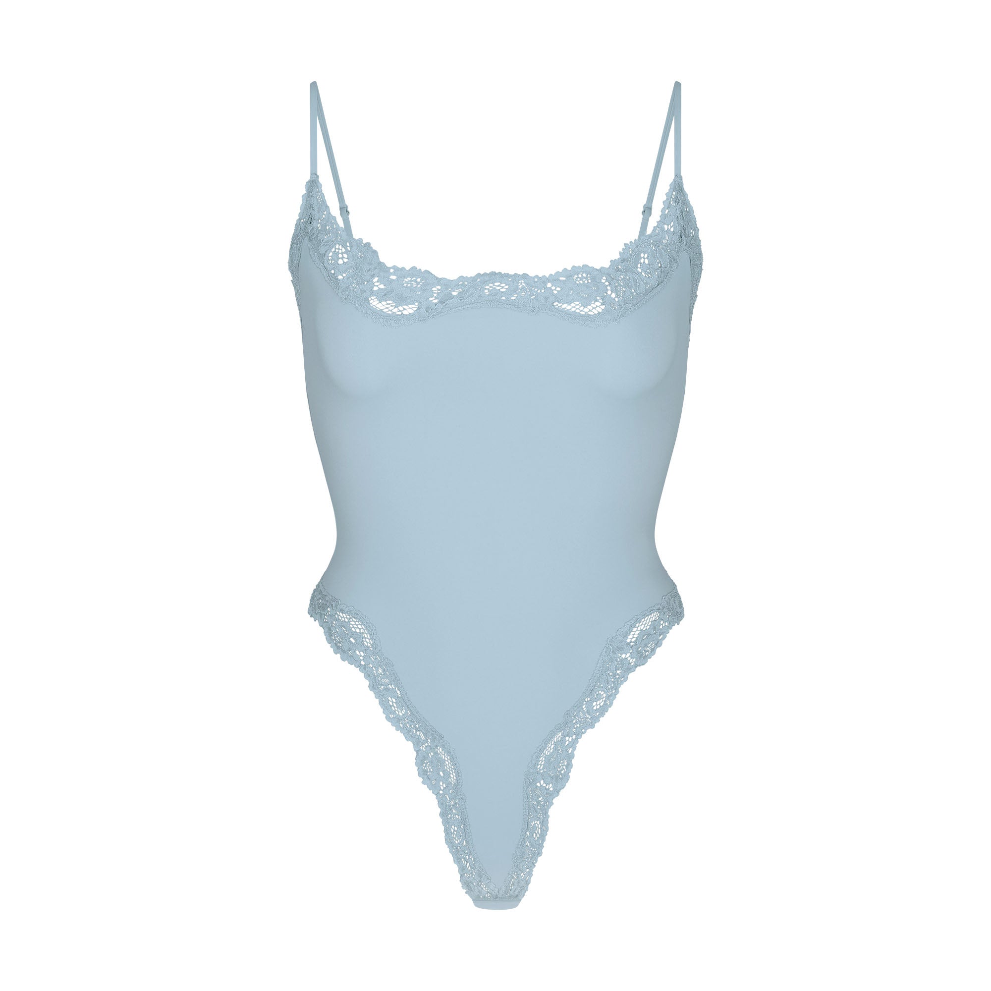 FITS EVERYBODY LACE CAMI BODYSUIT DENIM XXS