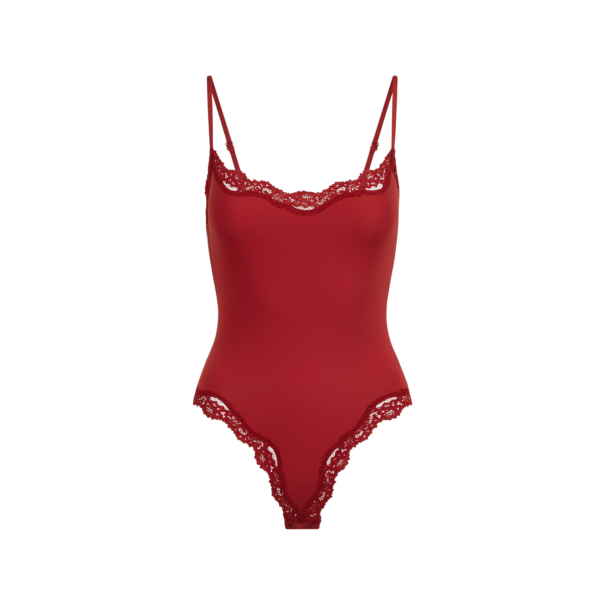 FITS EVERYBODY LACE CAMI BODYSUIT | BRICK FLAT ON A WHITE BACKGROUND | FLT