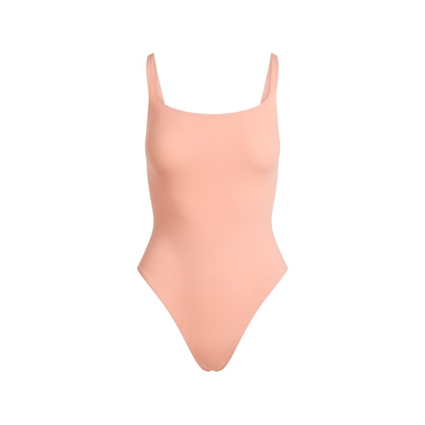FITS EVERYBODY SQUARE NECK BODYSUIT | DESERT CLAY FLAT ON A WHITE BACKGROUND | FLT