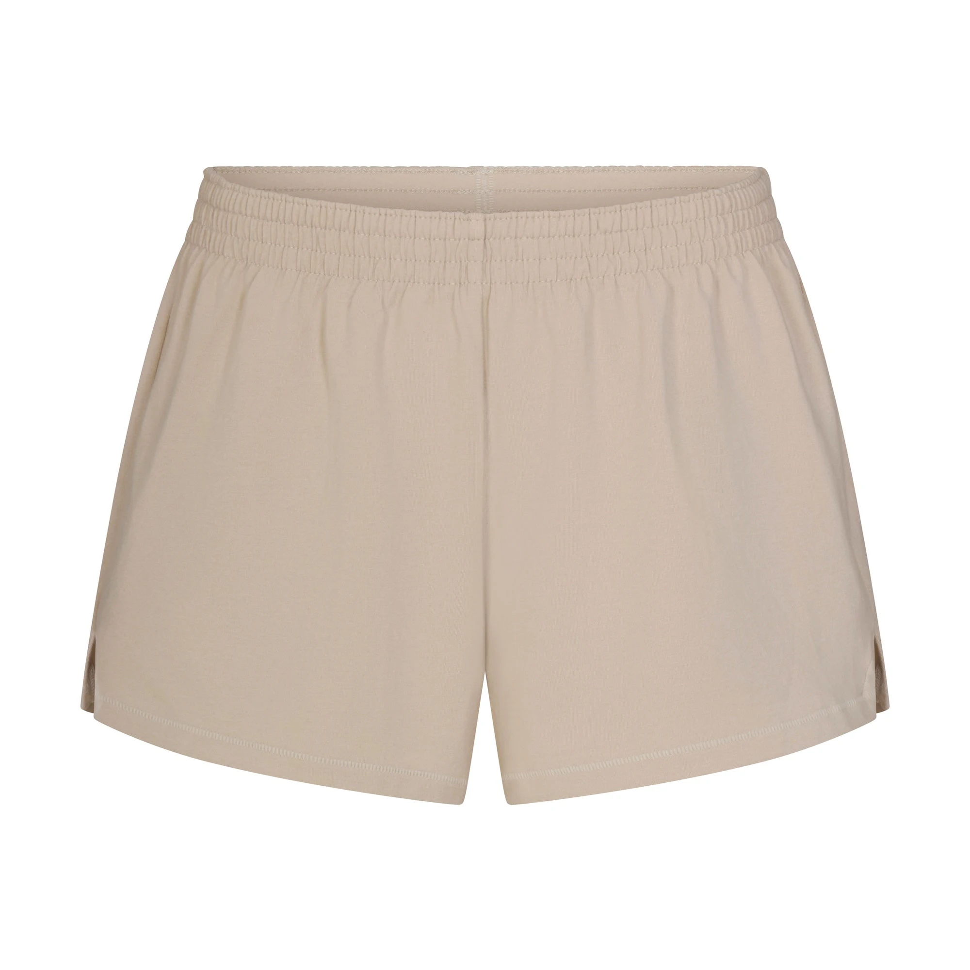 COTTON RIB LOOSE BOXER | STONE FLAT ON A WHITE BACKGROUND | FLT
