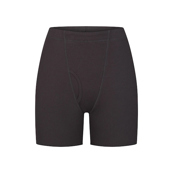 WAFFLE BOXER | ASH (BOXERS, BOTTOMS) LAYS FLAT ON A WHITE BACKGROUND