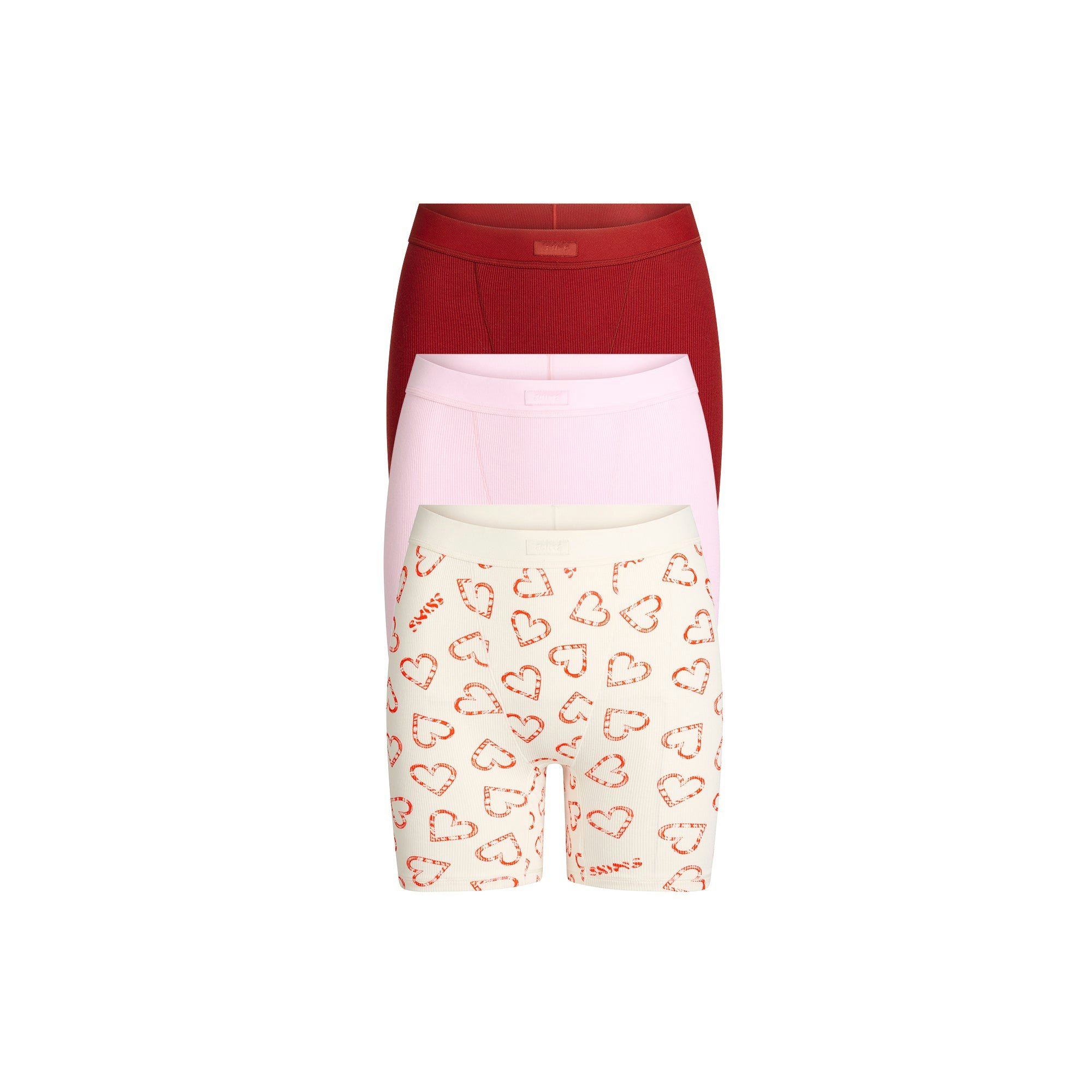 COTTON RIB BOXER 3-PACK | MARBLE CANDY MULTI FLAT ON A WHITE BACKGROUND | FLT @ | FOCUS: 0.9, 0.1, 0.7