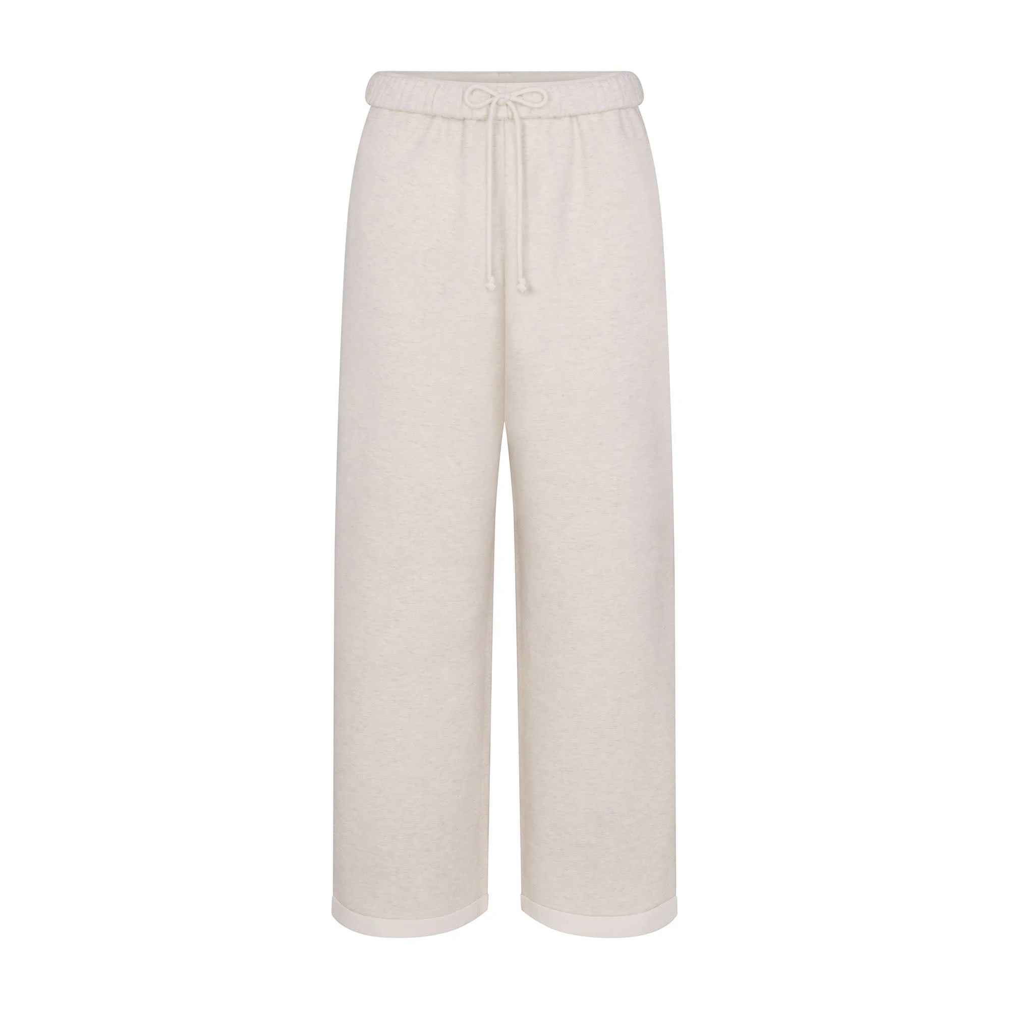 COTTON FLEECE CLASSIC STRAIGHT LEG PANT | HEATHER OATMEAL FLAT ON A WHITE BACKGROUND | FLT
