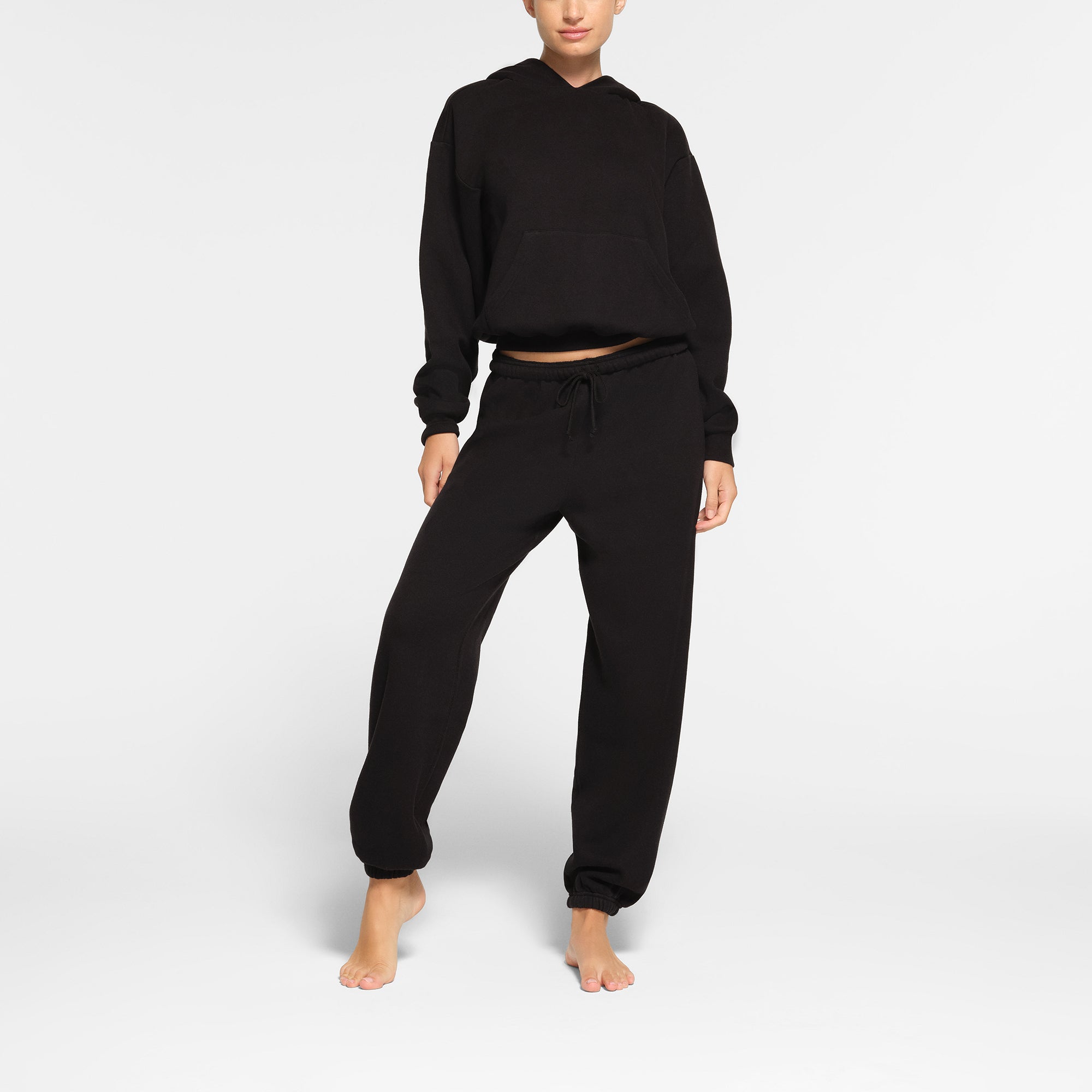 COTTON FLEECE JOGGER ONYX XXS