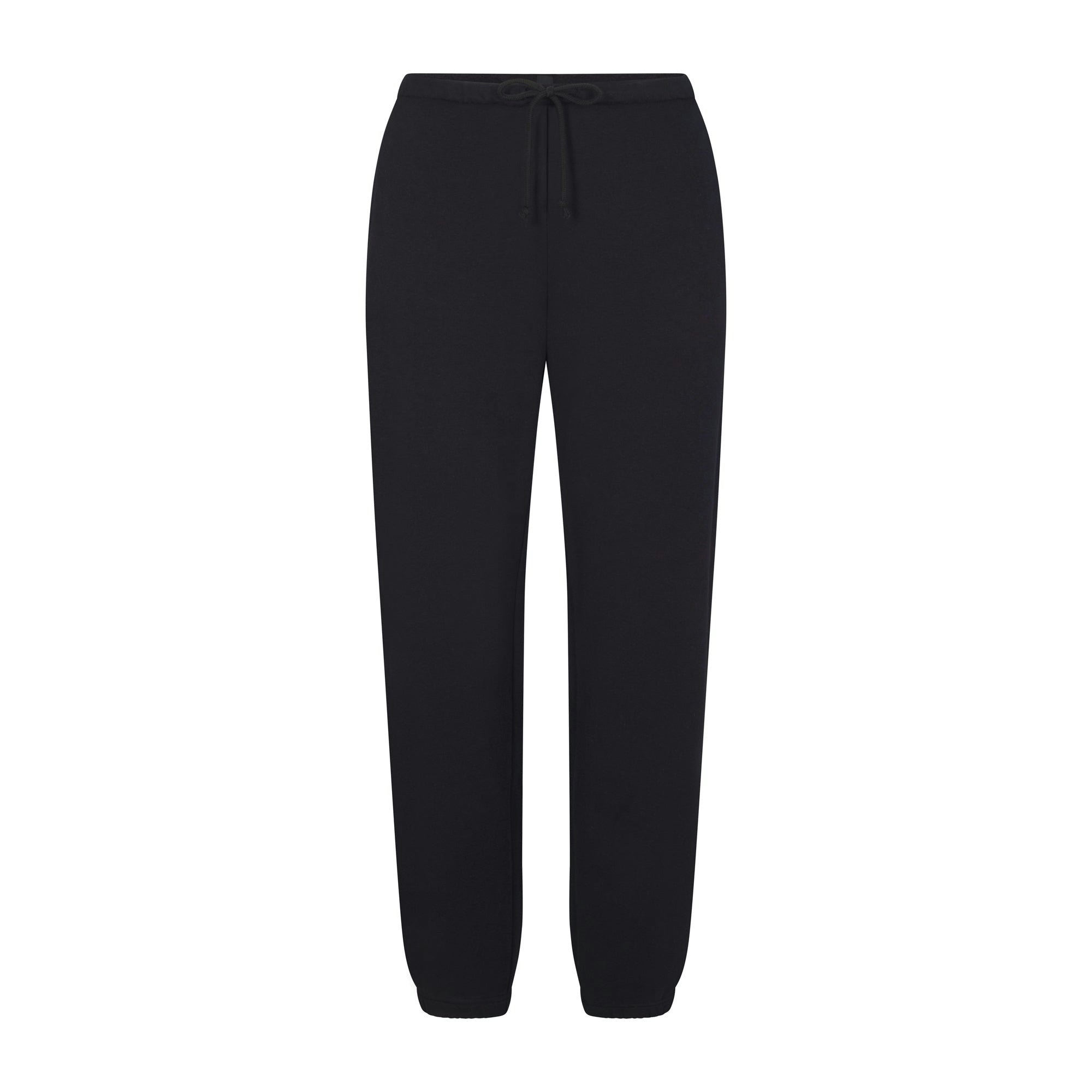 COTTON FLEECE CLASSIC JOGGER | ONYX (JOGGERS, BOTTOMS) LAYS FLAT ON A WHITE BACKGROUND | FLT