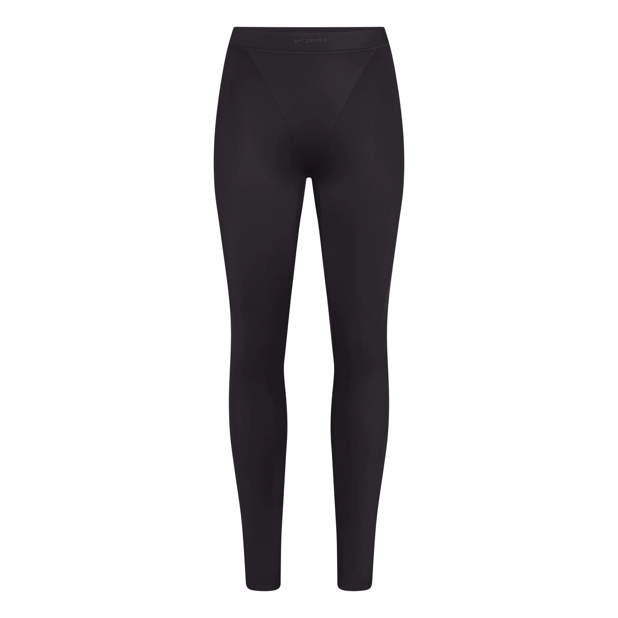 NikeSKIMS SHINE V-LINE 26" LEGGING | OBSIDIAN FLAT ON A WHITE BACKGROUND | FLT