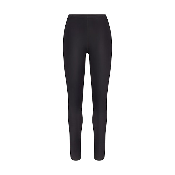 NikeSKIMS SHINE DRAWCORD 26" LEGGING | OBSIDIAN FLAT ON A WHITE BACKGROUND | FLT