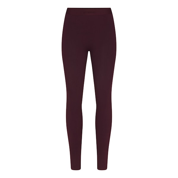 NikeSKIMS VINTAGE SEAMLESS 26" LEGGING | CURRANT FLAT ON A WHITE BACKGROUND | FLT