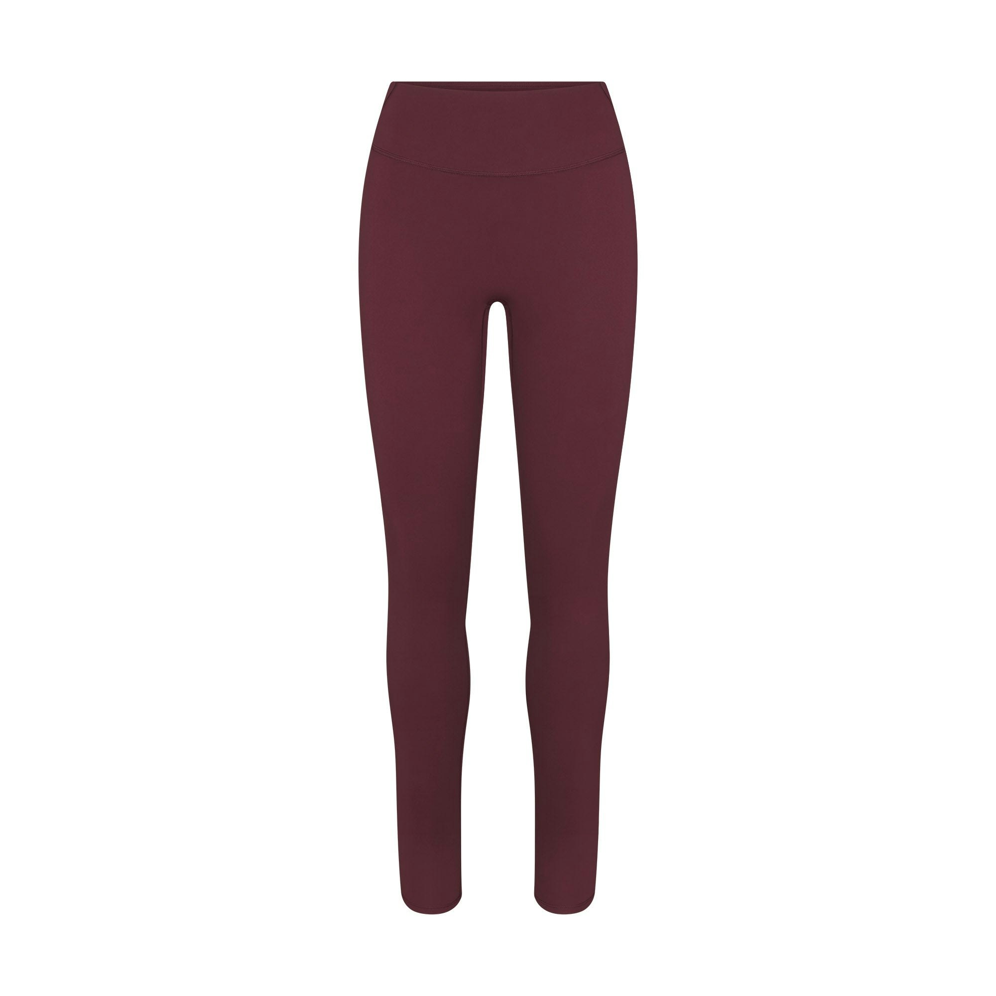 NikeSKIMS MATTE 29" LEGGING | CURRANT FLAT ON A WHITE BACKGROUND | FLT