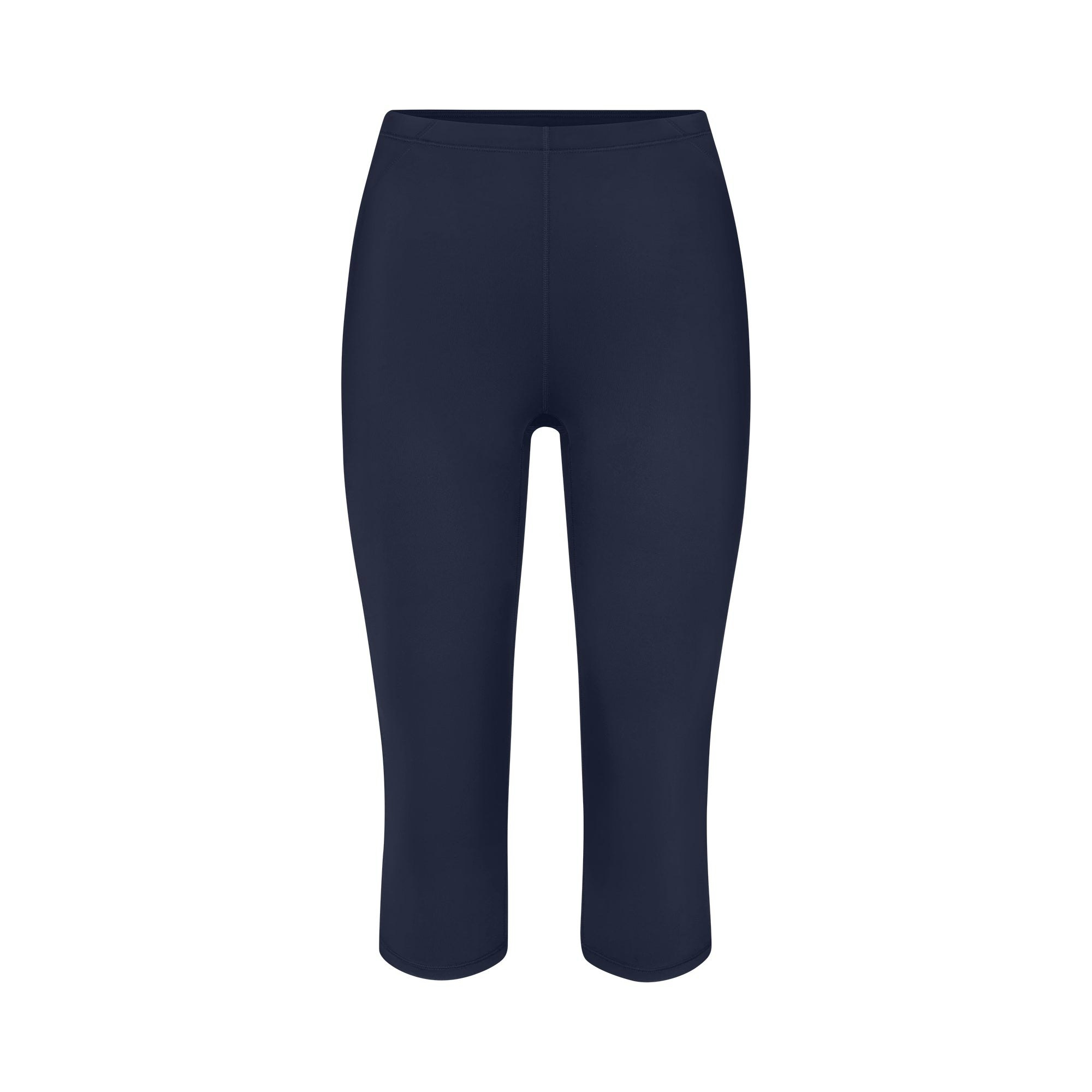 NikeSKIMS SHINE DRAWCORD CROP 17" LEGGING | NAVY FLAT ON A WHITE BACKGROUND | FLT