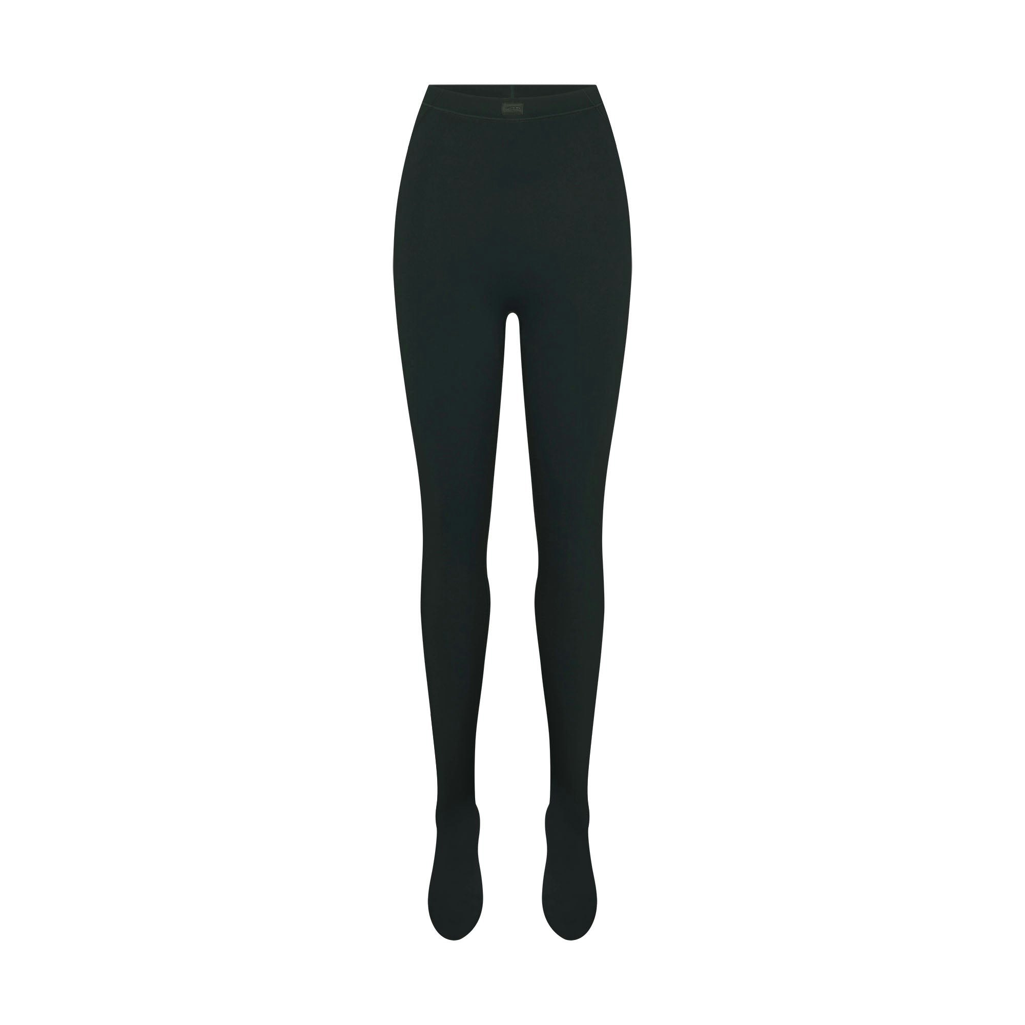 NikeSKIMS MATTE FOOTSIE GRIP LEGGING | DARK TEAL FLAT ON A WHITE BACKGROUND | FLT