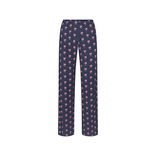 SKIMS FOR TEAM USA HEAVY POINTELLE PARALYMPIC PANT | NAVYFLAT ON A WHITE BACKGROUND | FLT