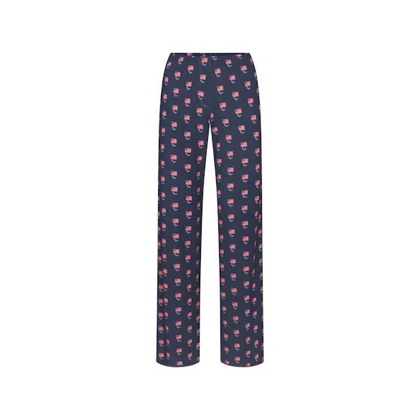 SKIMS FOR TEAM USA HEAVY POINTELLE PARALYMPIC PANT | NAVYFLAT ON A WHITE BACKGROUND | FLT