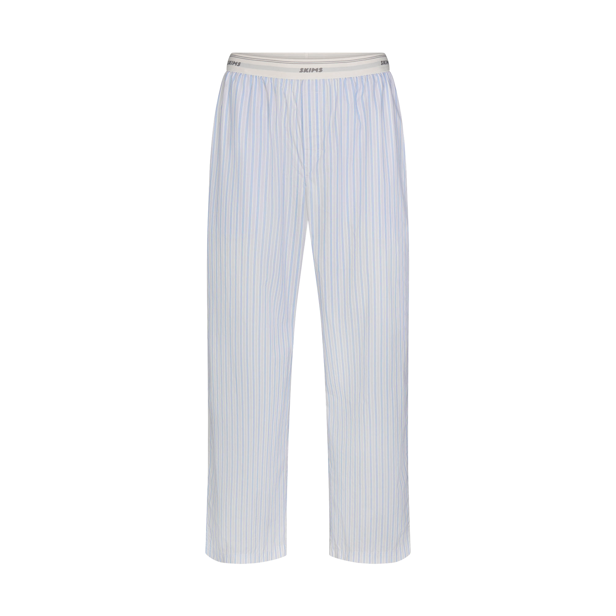 COTTON POPLIN MENS LOGO BAND SLEEP PANT | PLATINUM DOUBLE STRIPE FLAT ON A WHITE BACKGROUND | FLT