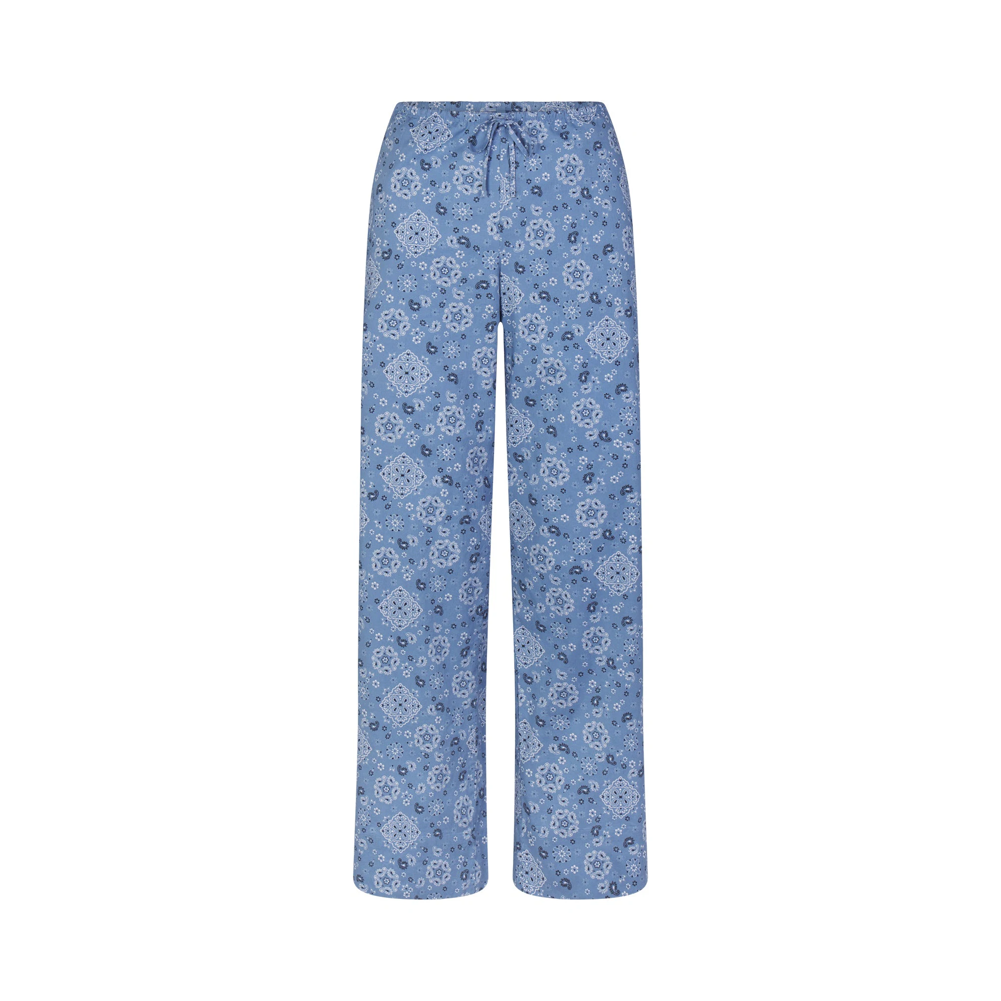 COTTON POPLIN SLEEP STRAIGHT LEG PANT | ARCTIC BANDANA FLAT ON A WHITE BACKGROUND | FLT