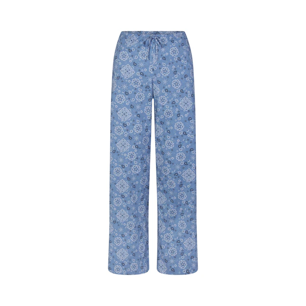 COTTON POPLIN SLEEP STRAIGHT LEG PANT | ARCTIC BANDANA FLAT ON A WHITE BACKGROUND | FLT