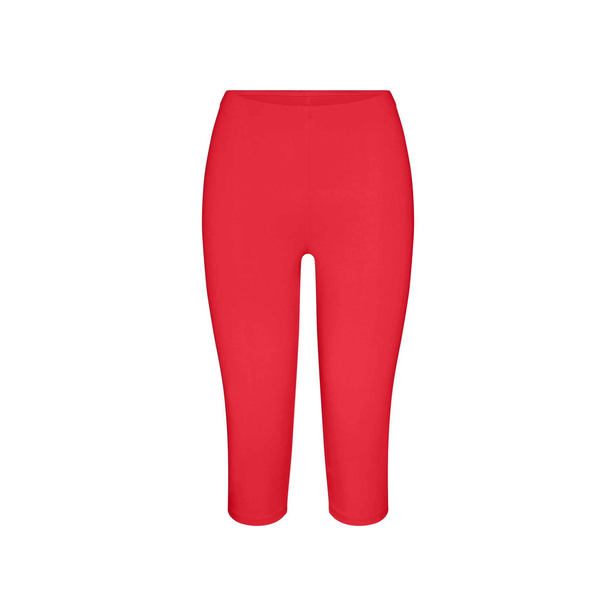 SMOOTH LAYERS HIGH-WAISTED CAPRI | CARMINE FLAT ON A WHITE BACKGROUND | FLT