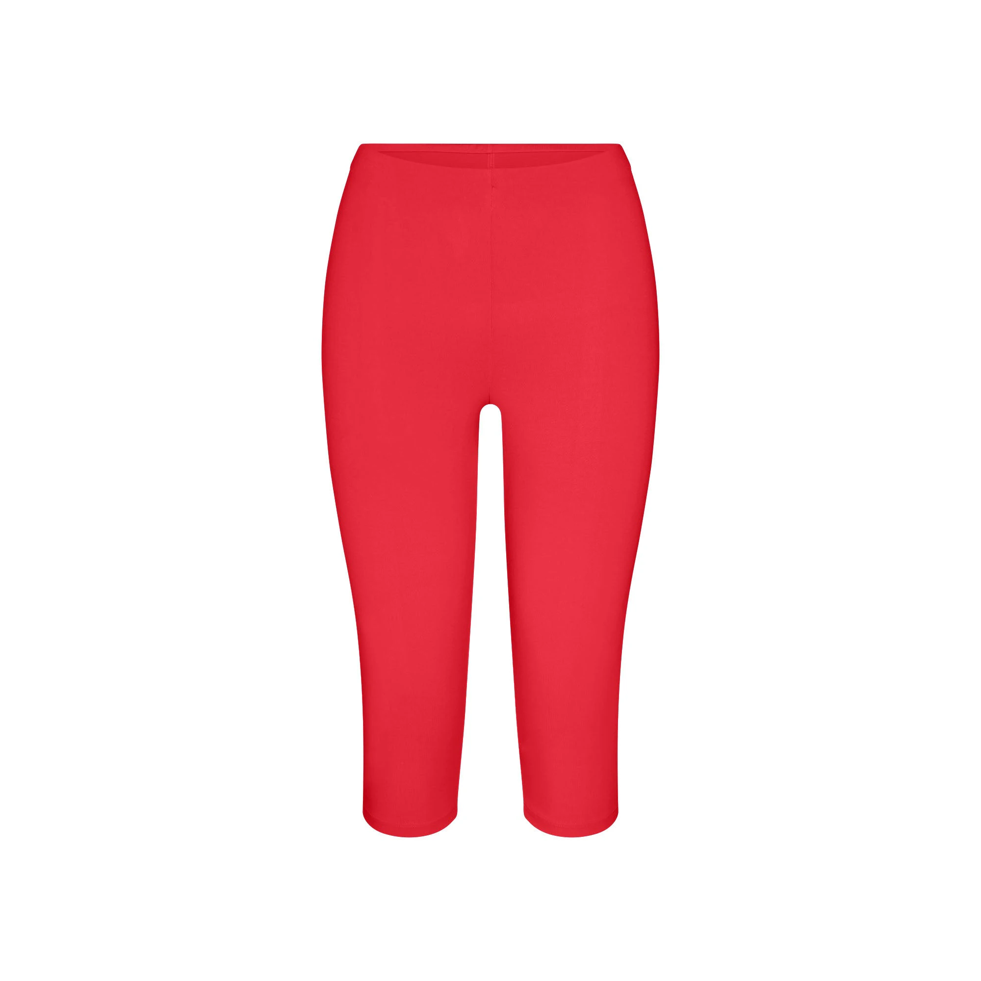 SMOOTH LAYERS HIGH-WAISTED CAPRI | CARMINE FLAT ON A WHITE BACKGROUND | FLT