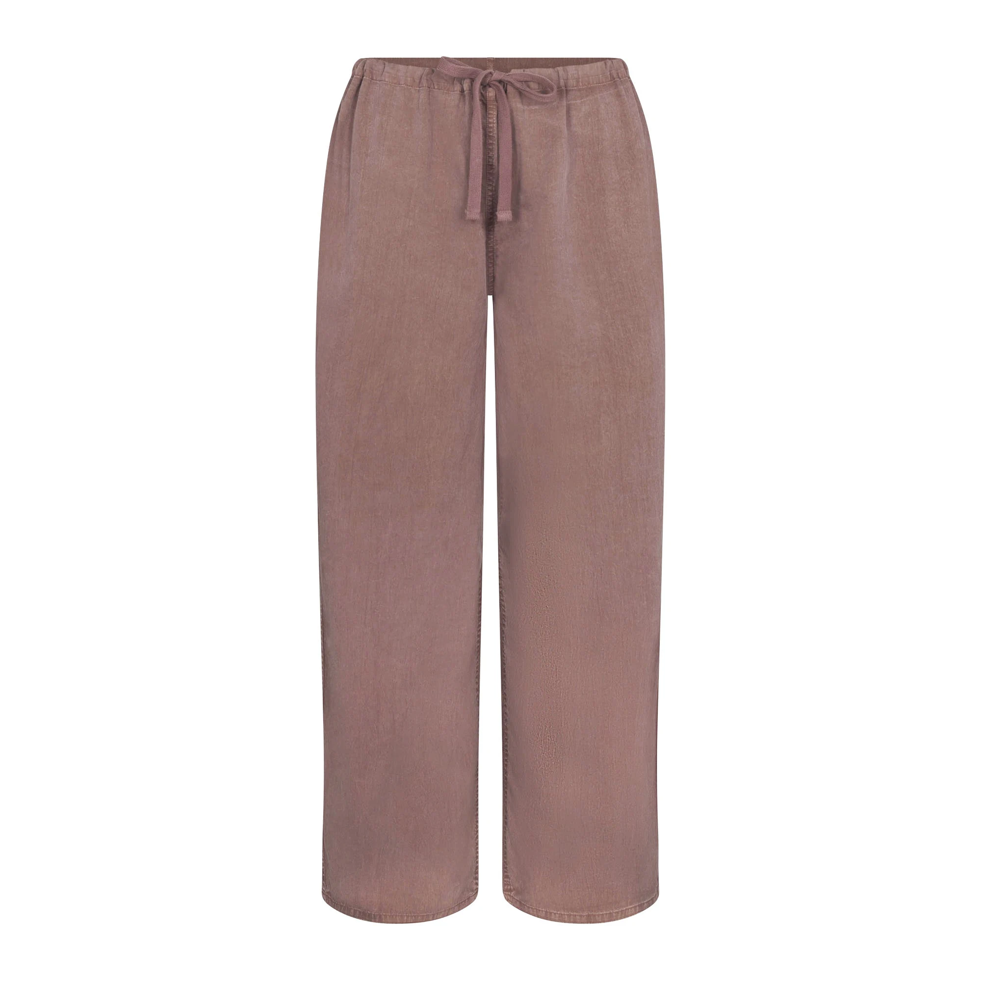 WOVEN LOUNGE OVERSIZED PANT | UMBER FLAT ON A WHITE BACKGROUND | FLT